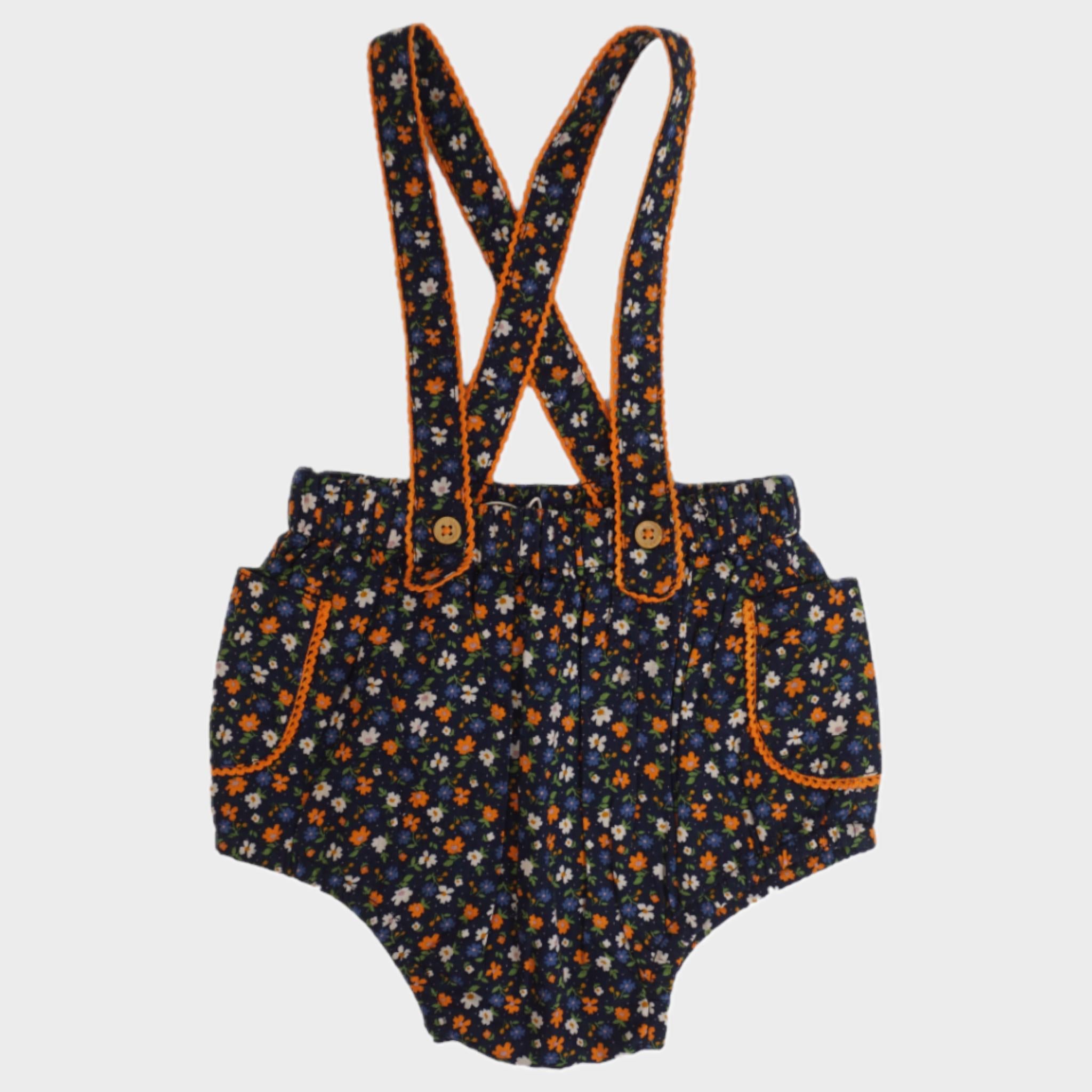 Bloomer à bretelles Bleu - 6 mois