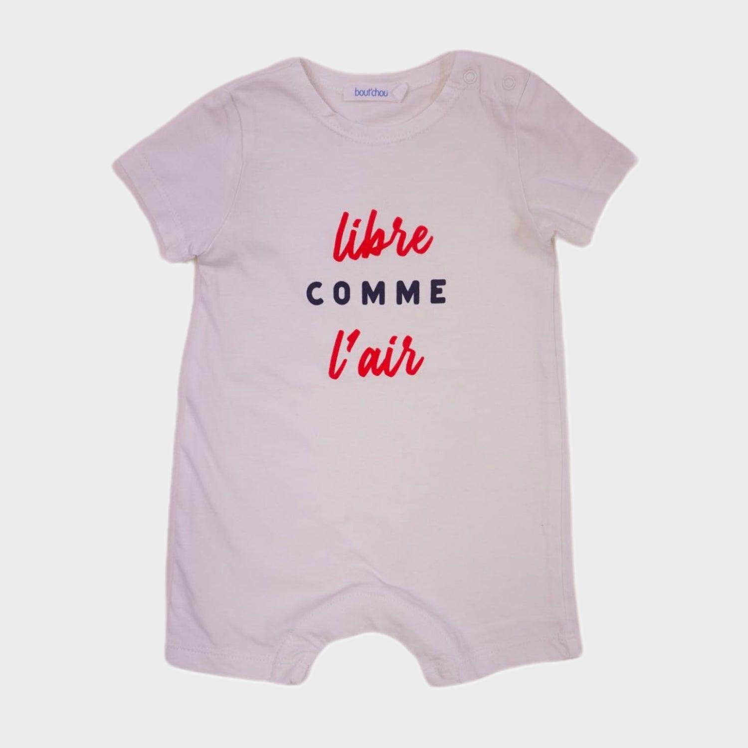 Combishort Blanc - 1 mois