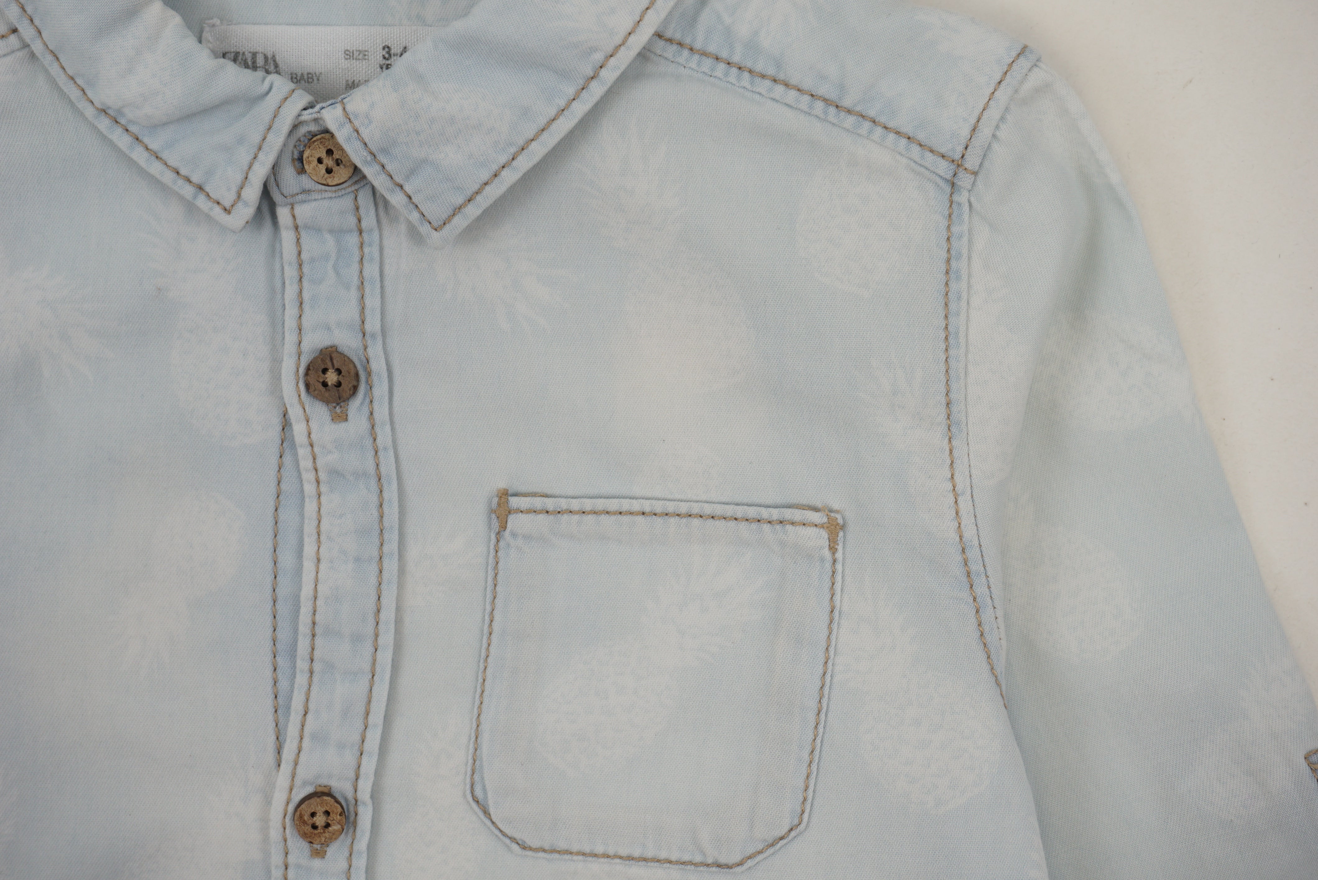 Chemise Bleu - 3/4 ans