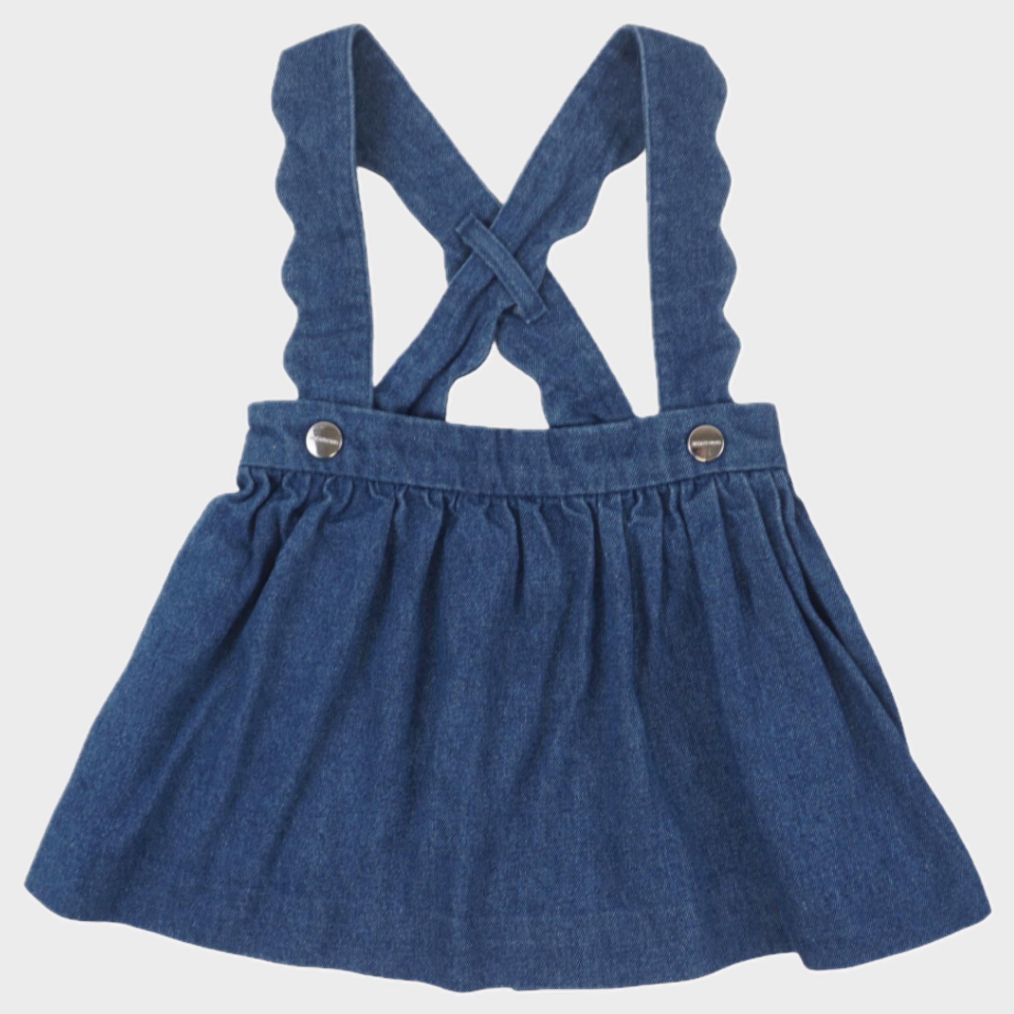 Jupe à bretelles Bleu - 12 mois