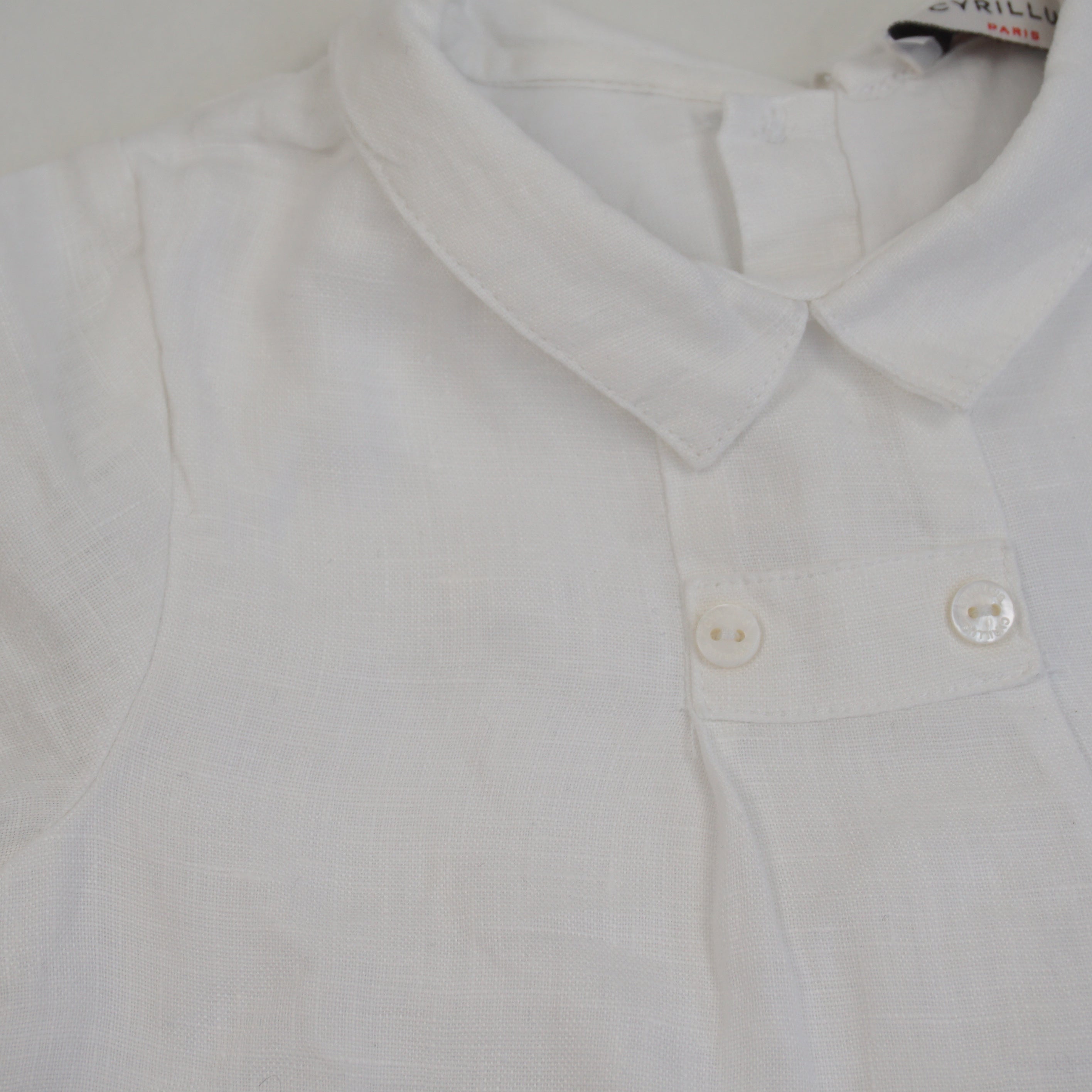 Combishort Blanc - 12 mois