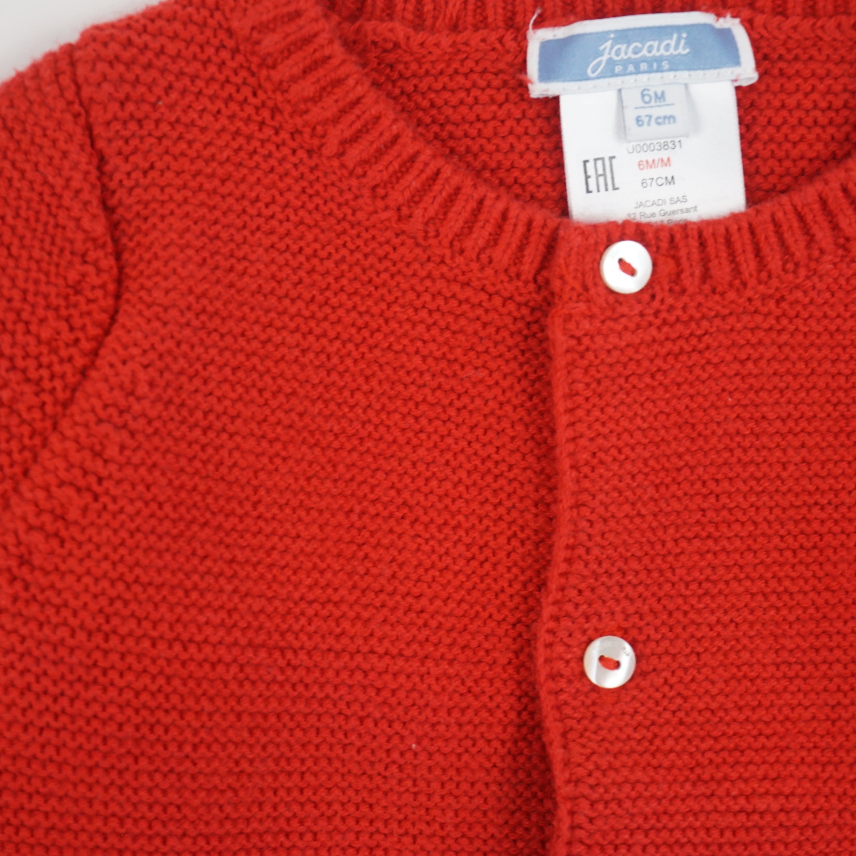 Gilet Rouge - 6 mois