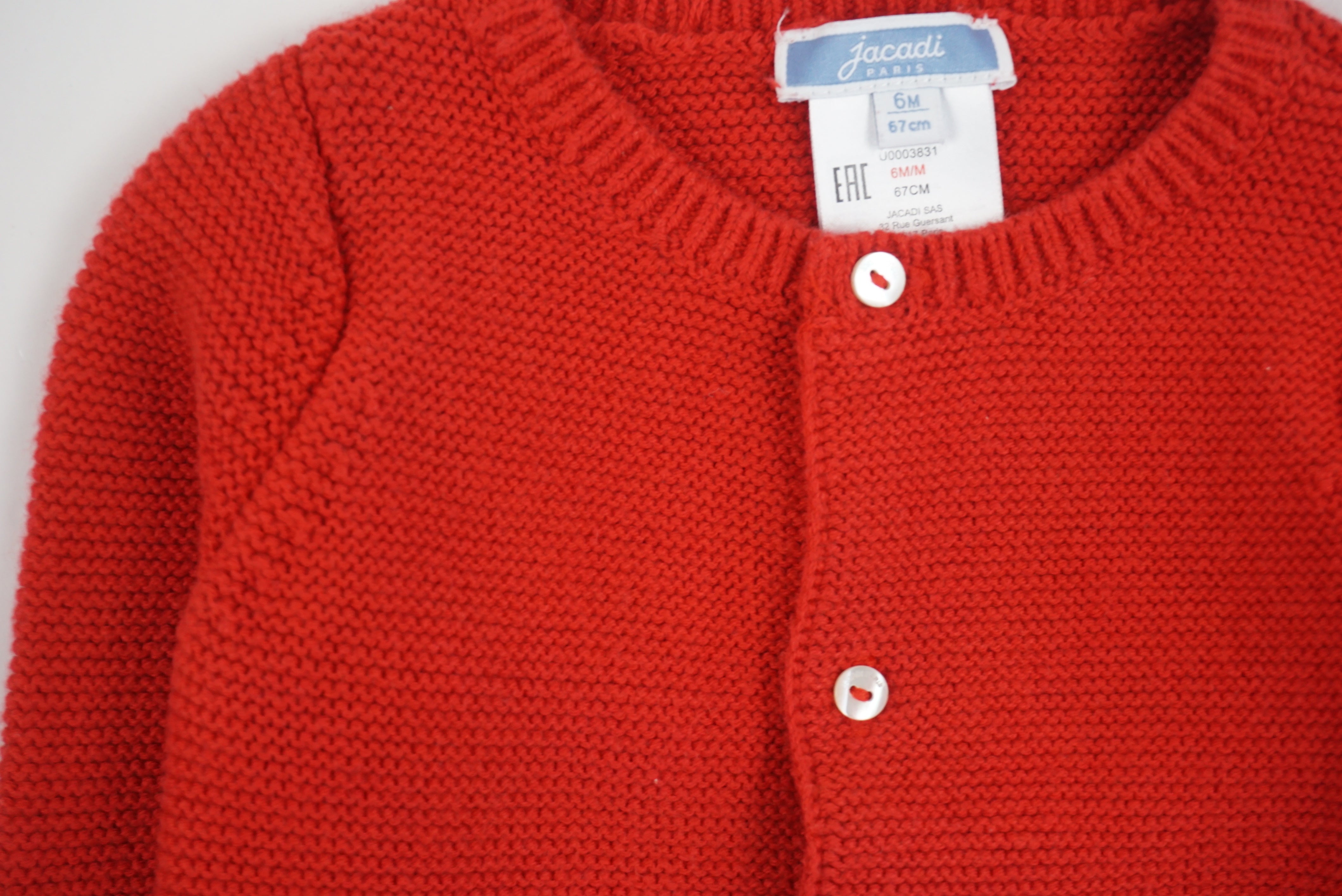 Gilet Rouge - 6 mois