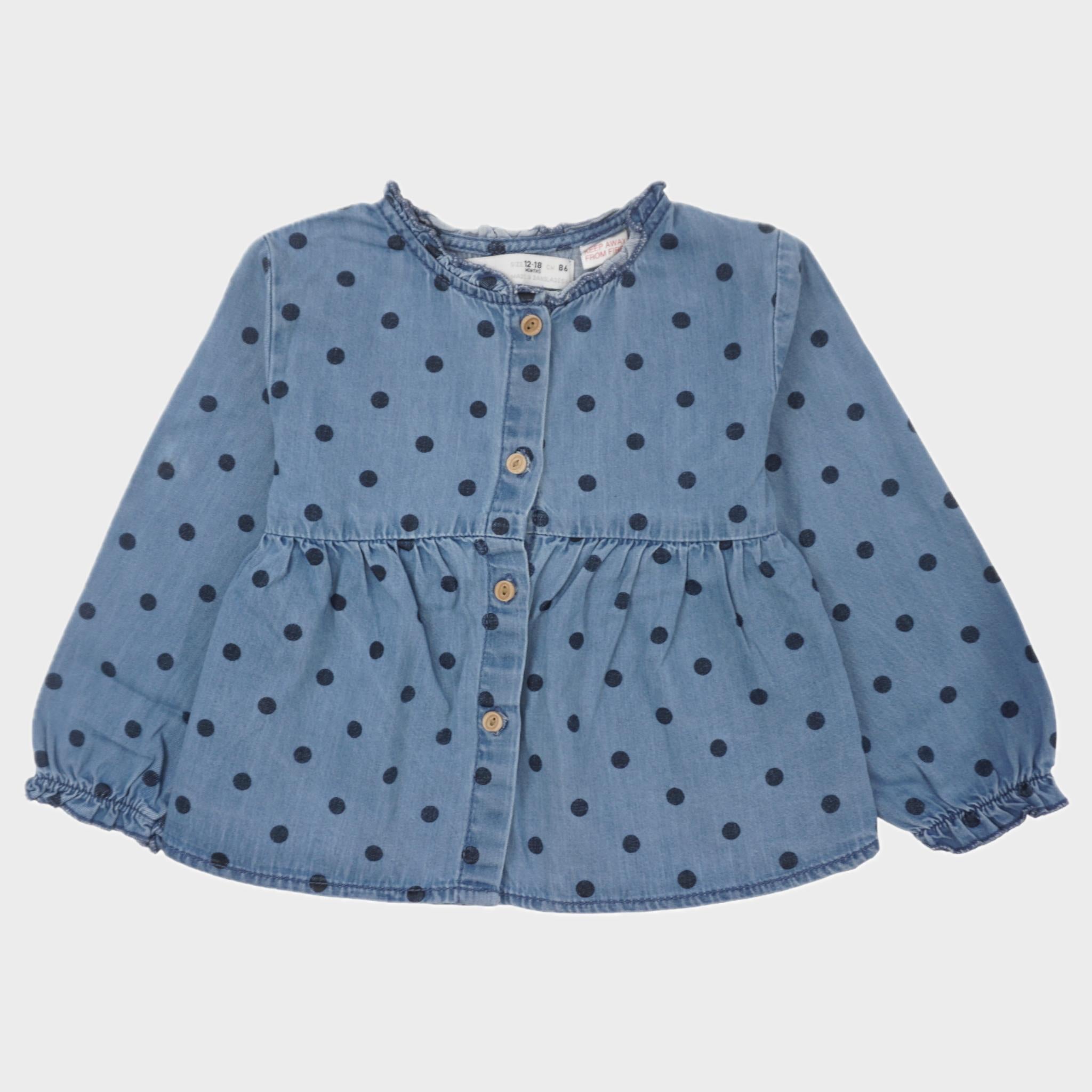 Chemise Bleu - 12/18 mois