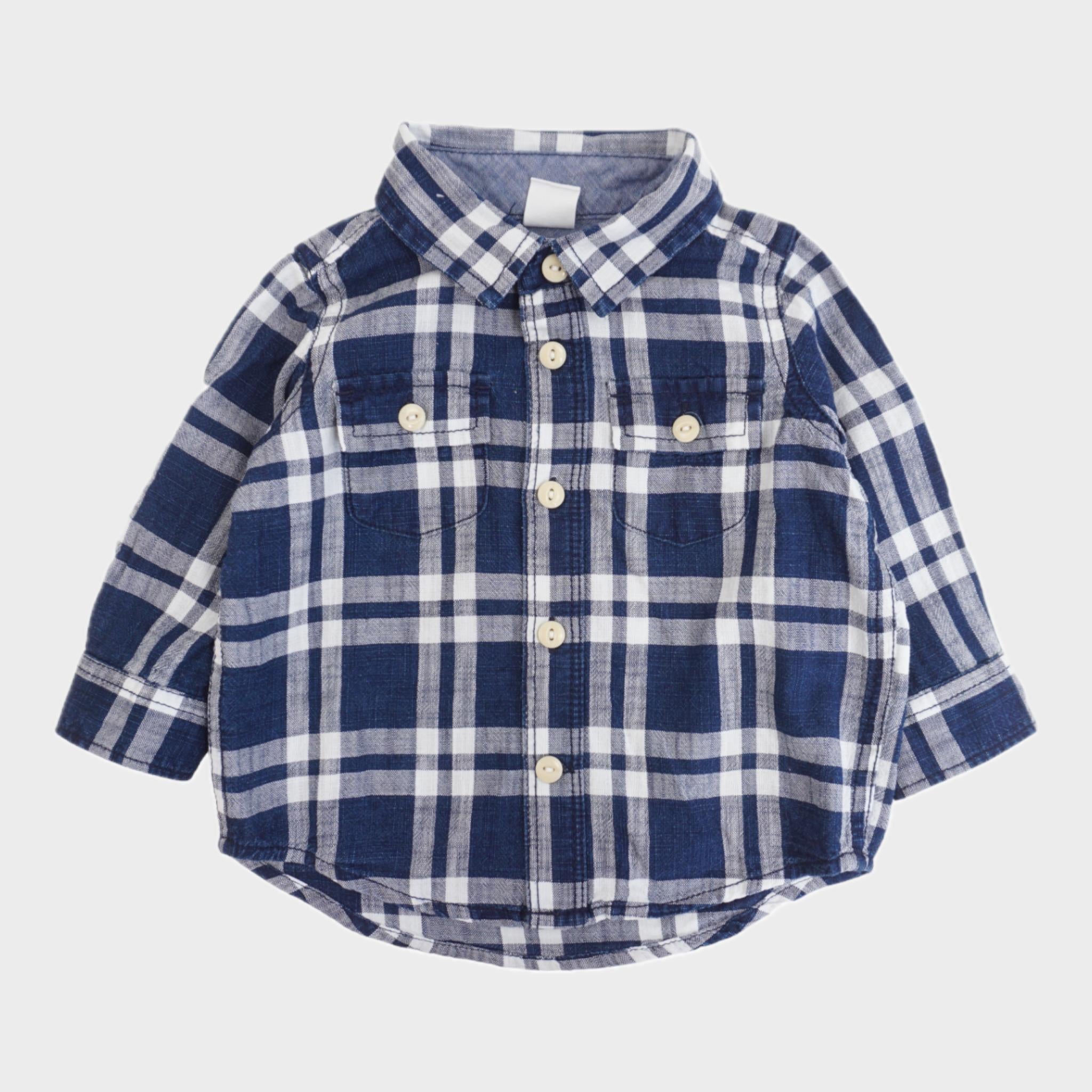 Chemise Bleu - 6/12 mois