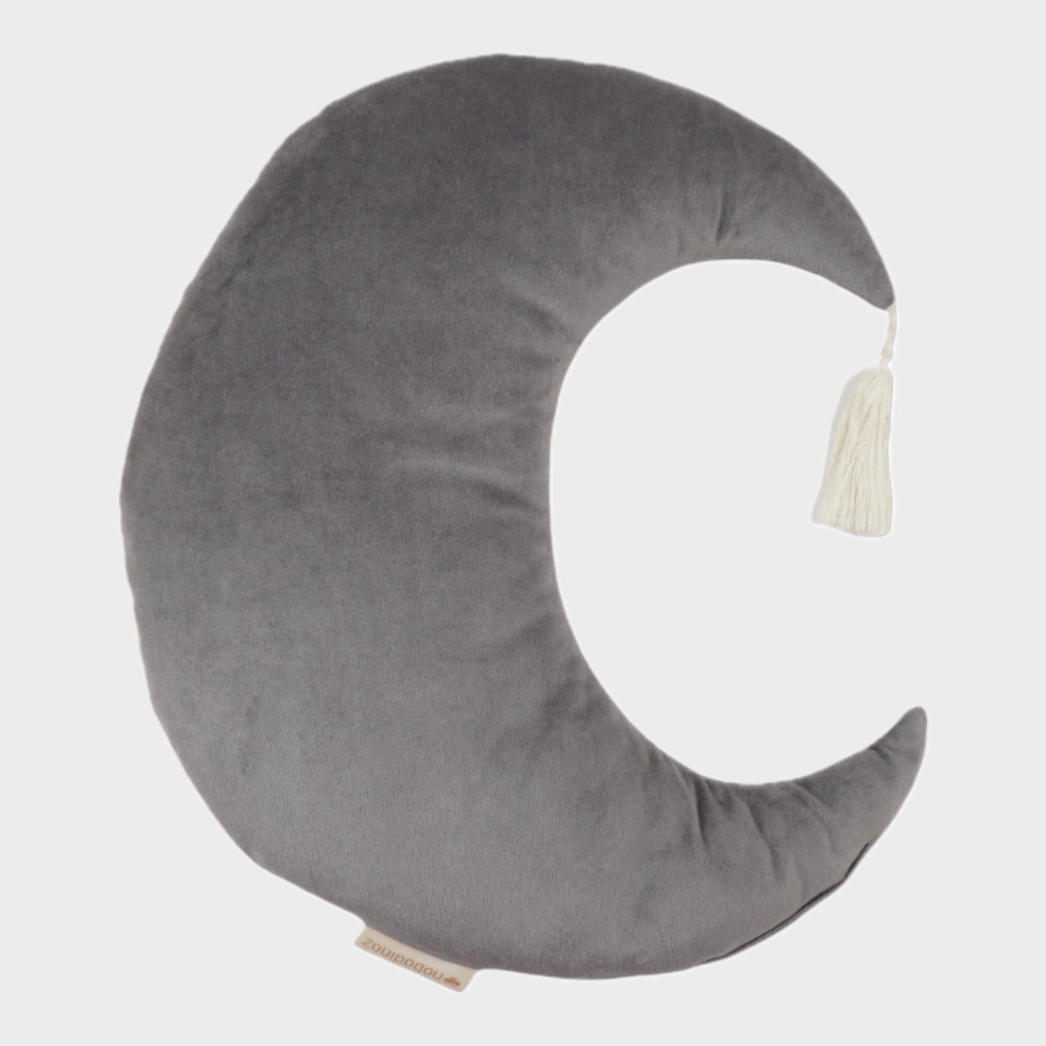 Coussin lune Gris