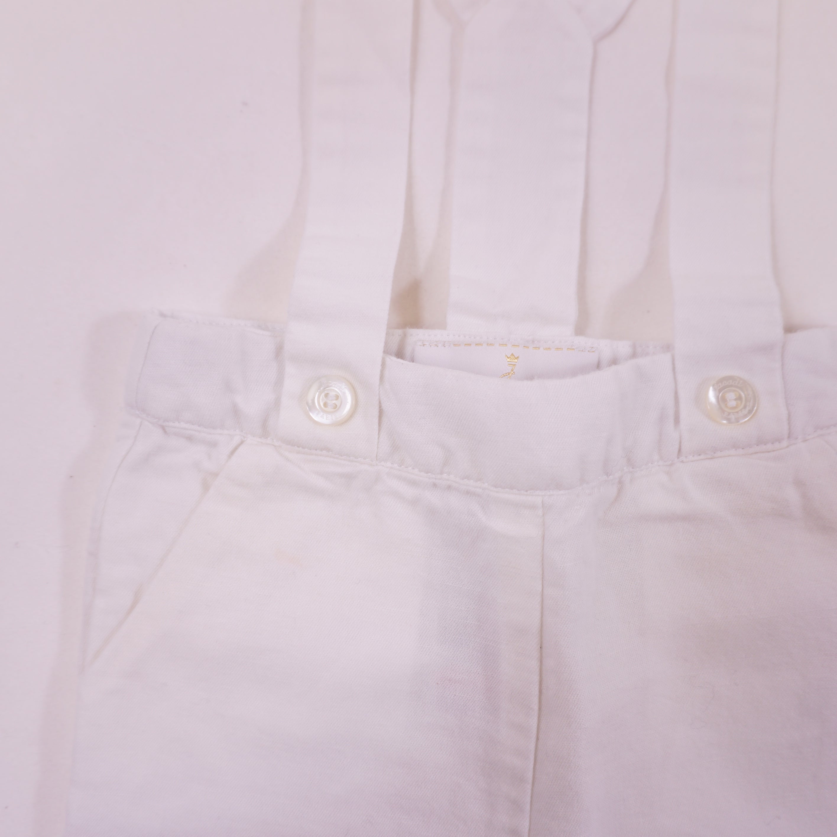 Short à bretelles Blanc - 12 mois