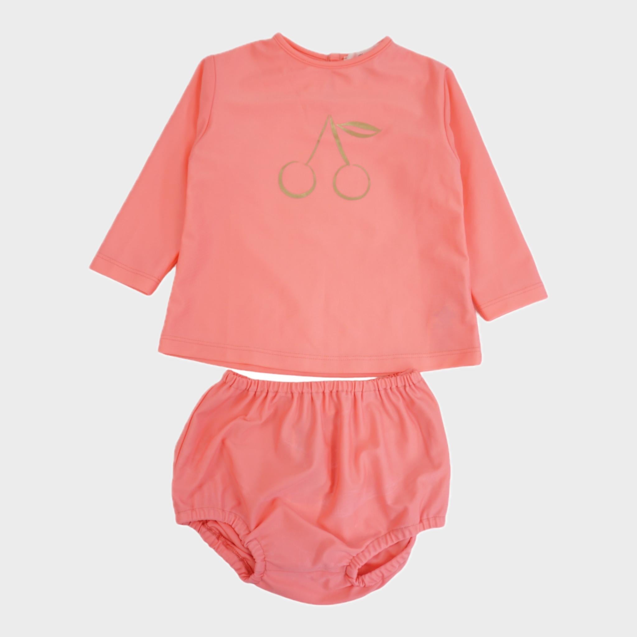 Ensemble maillot et top anti UV Rose - 6 mois
