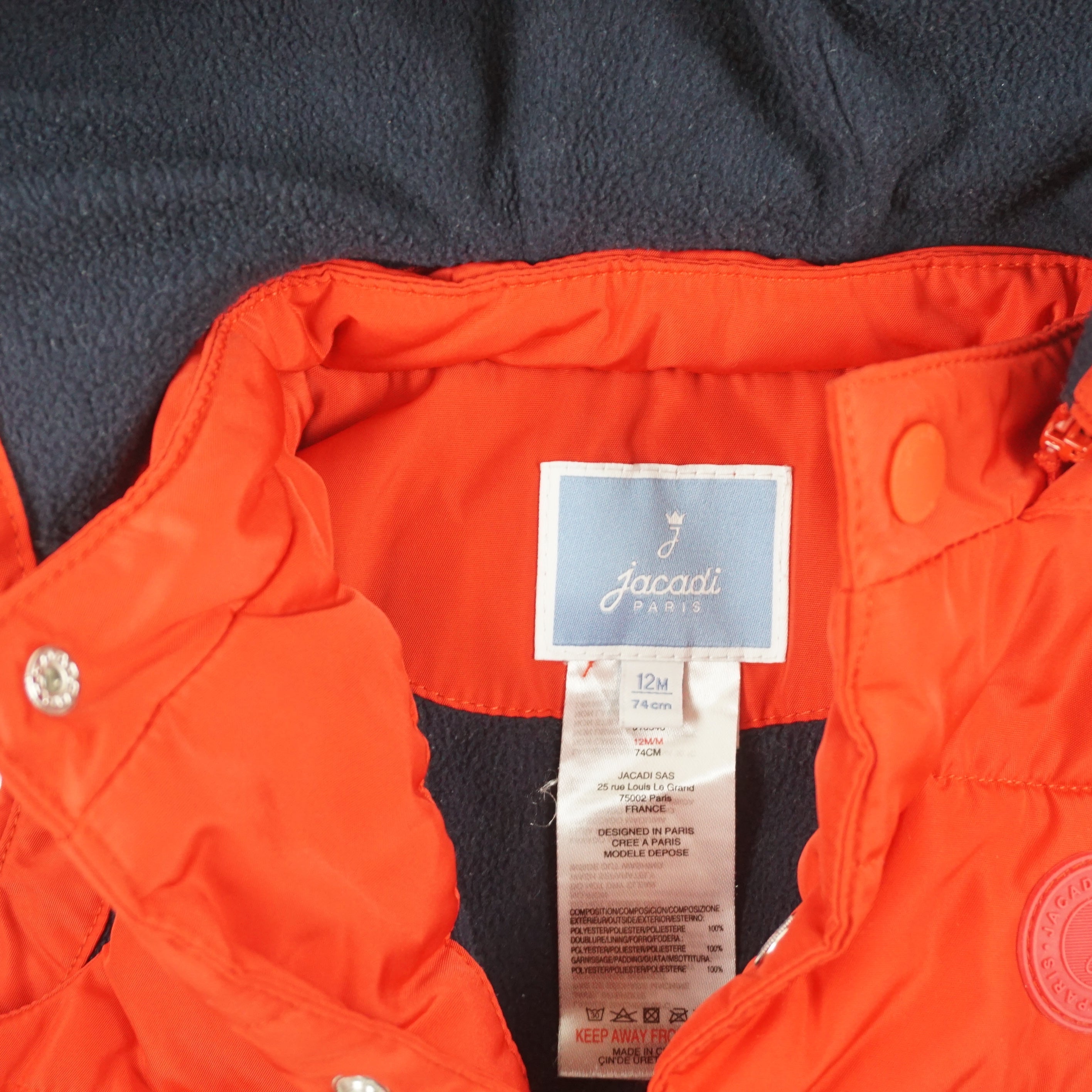 Doudoune sans manches Rouge - 12 mois