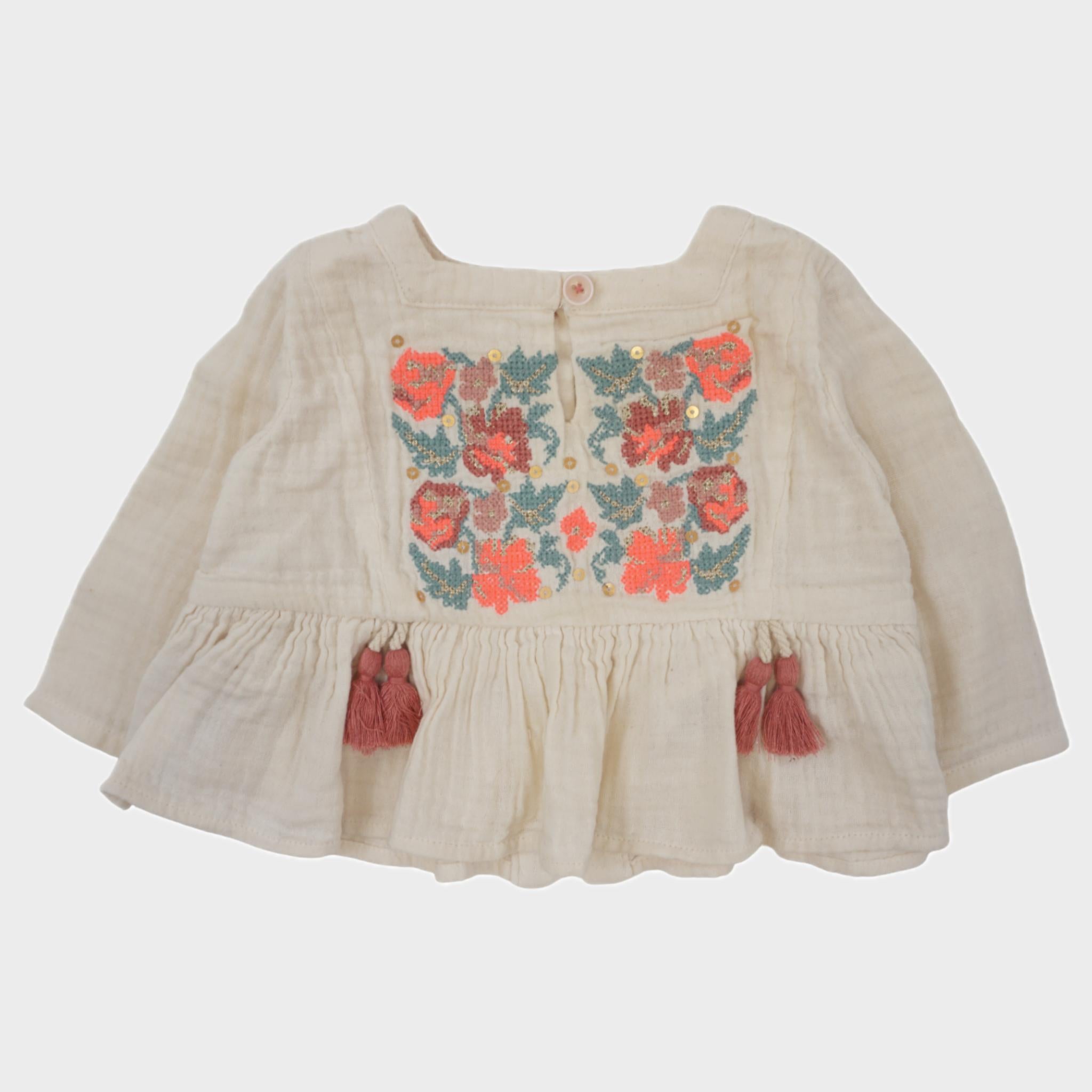 Blouse Ecru rosé - 6 mois