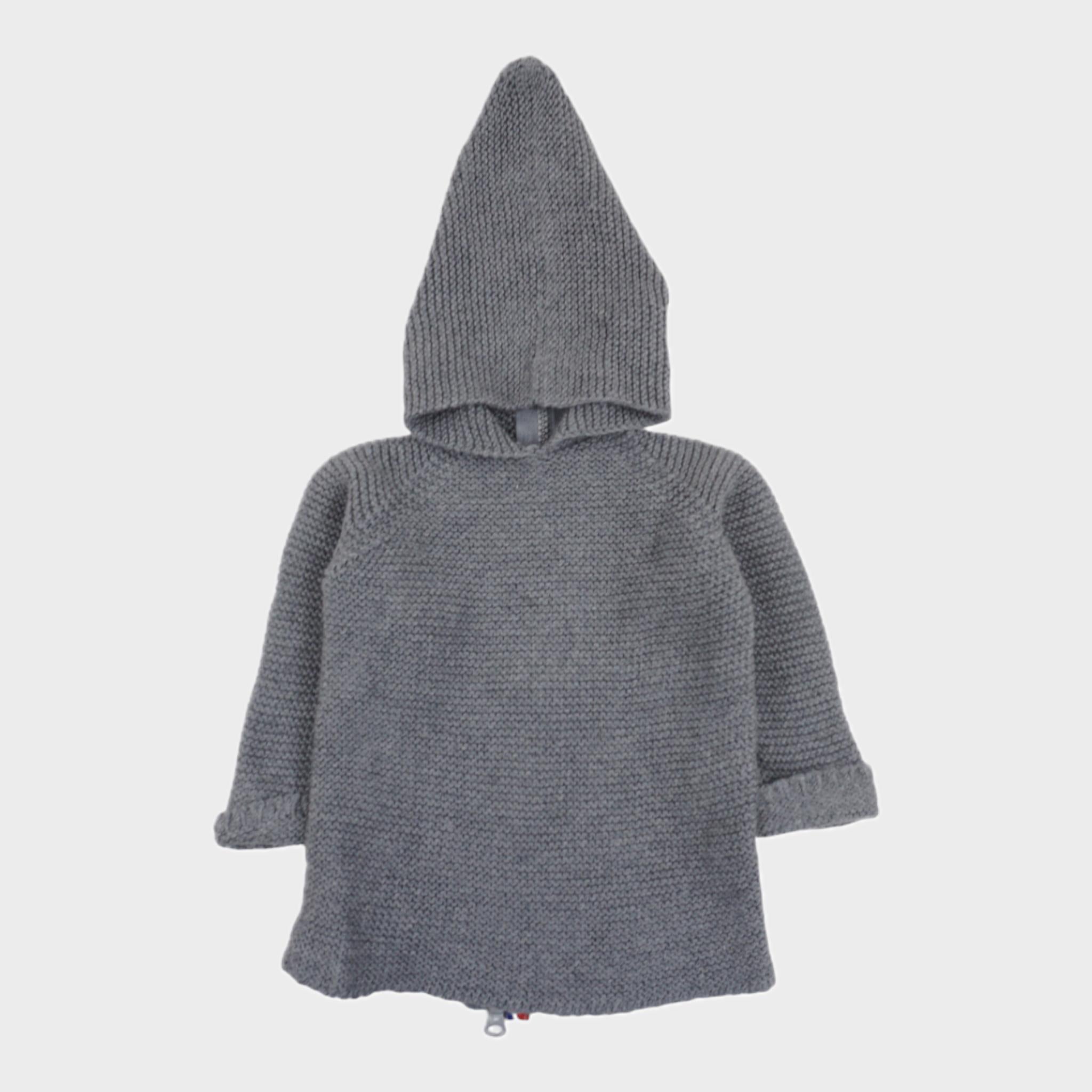 Burnou Gris - 3/6 mois