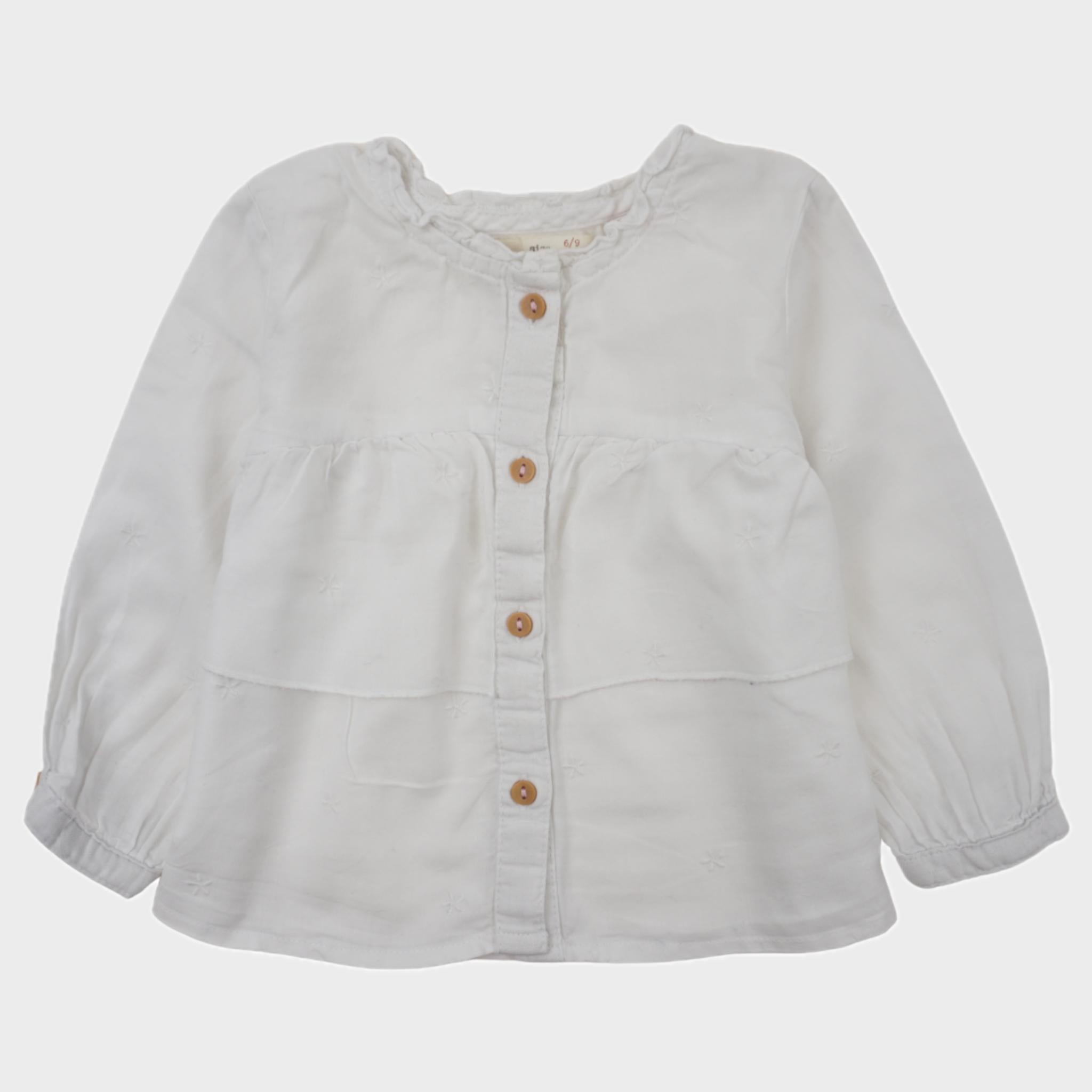Chemise Blanc - 6/9 mois