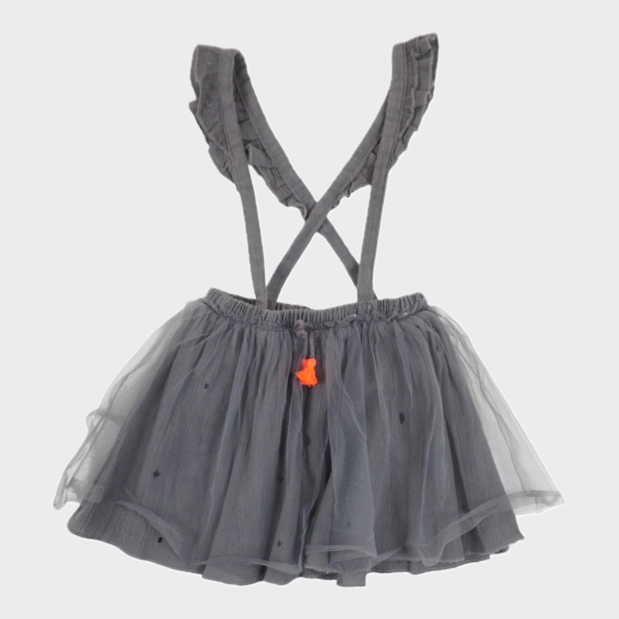 Jupe à bretelles Gris - 3/4 ans