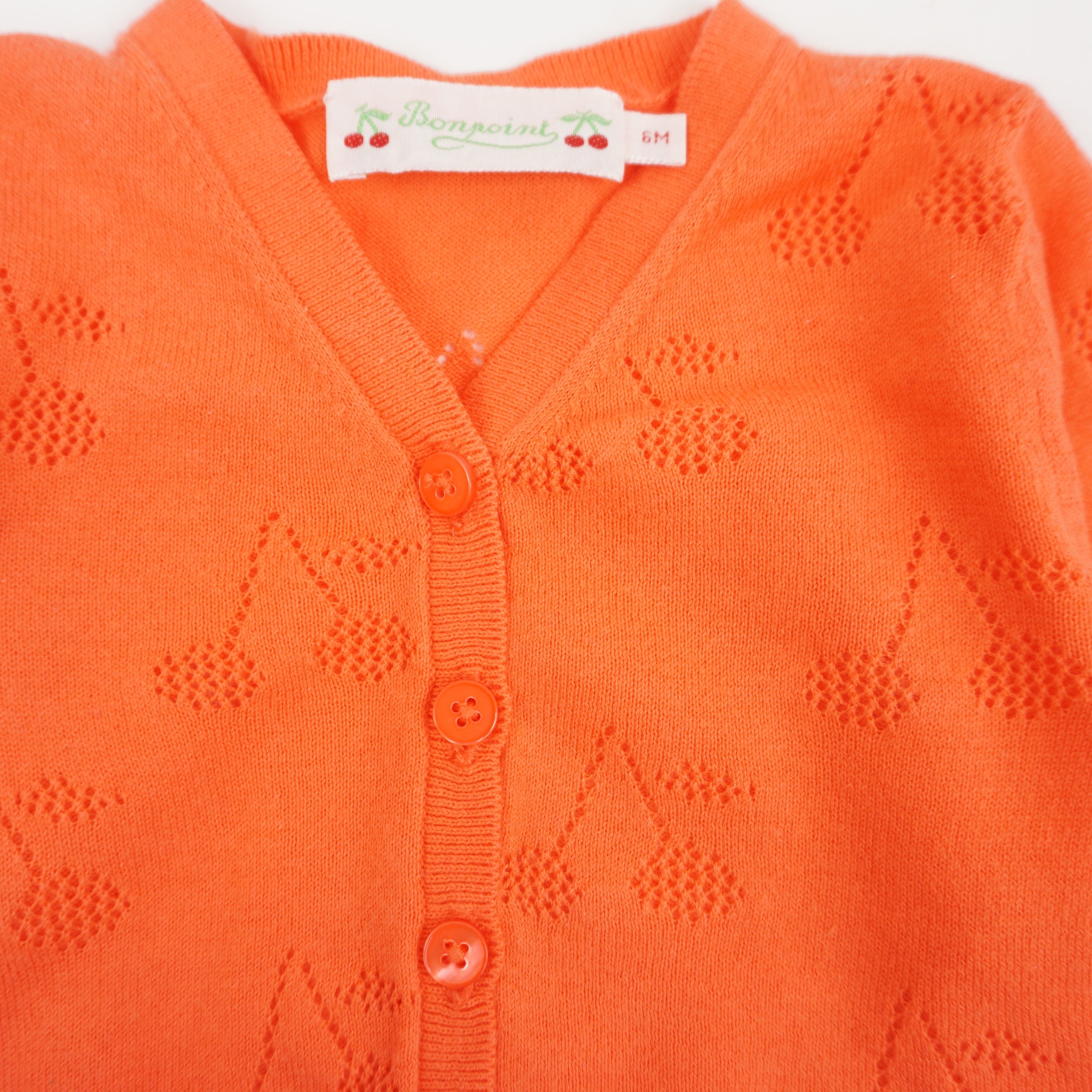 Cardigan Orange - 6 mois
