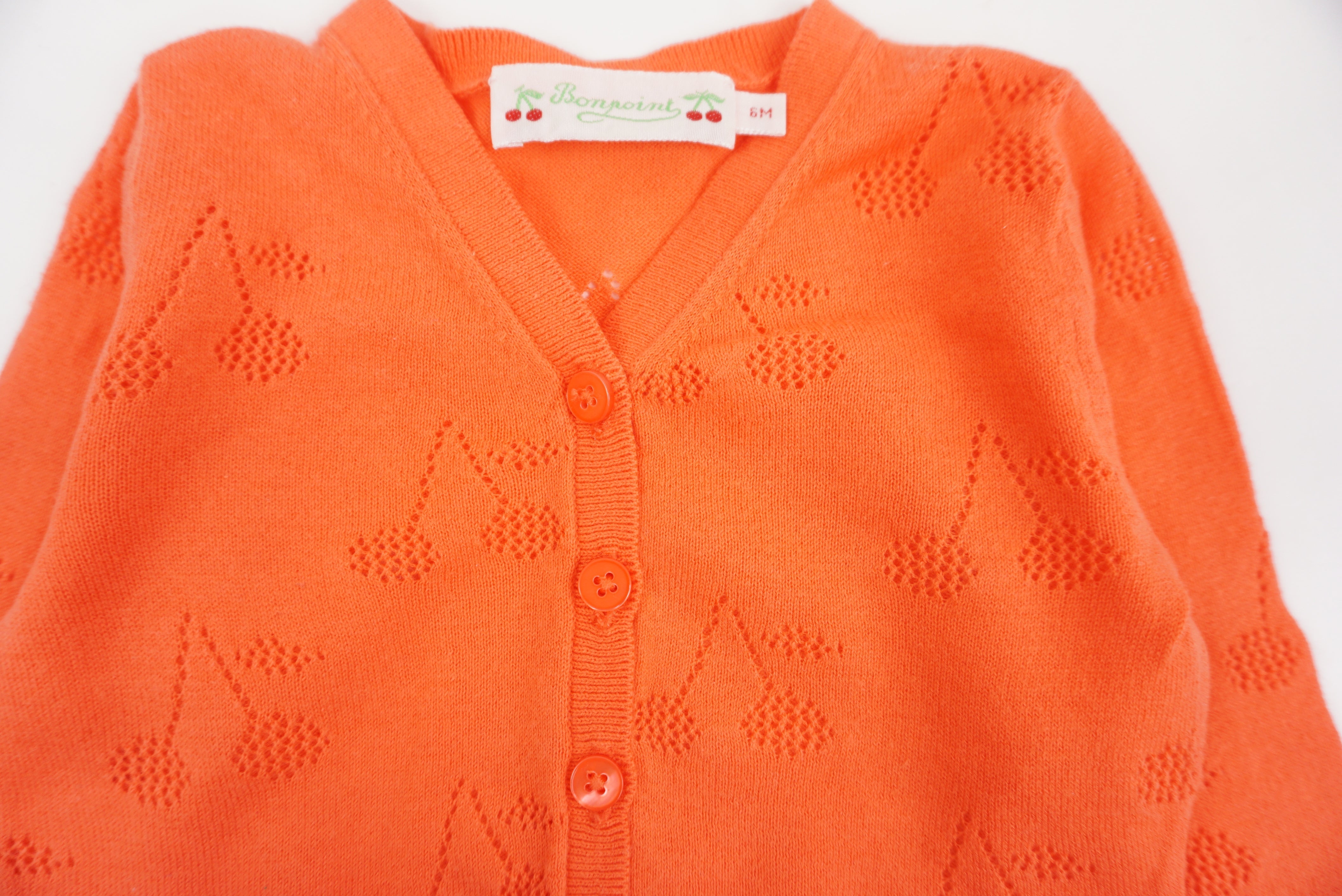 Cardigan Orange - 6 mois