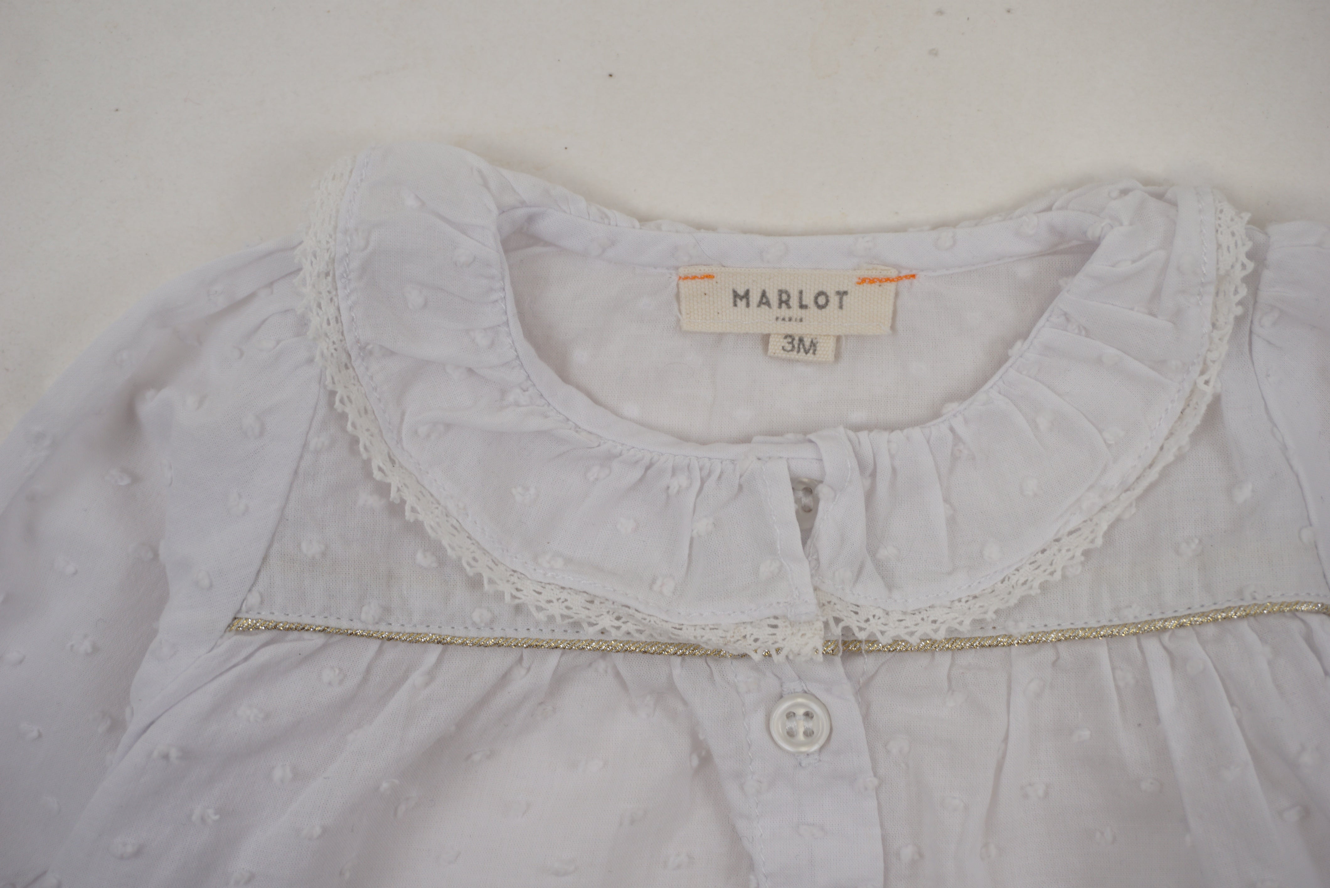 Blouse Blanc - 3 mois