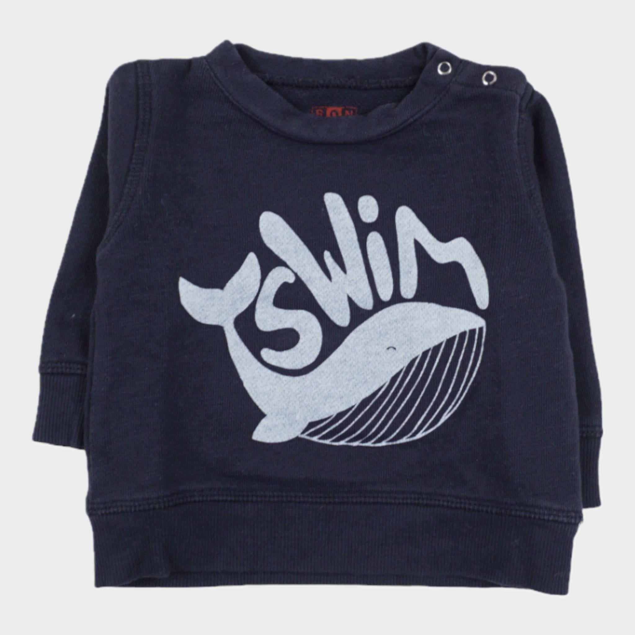 Sweat Bleu - 3/6 mois