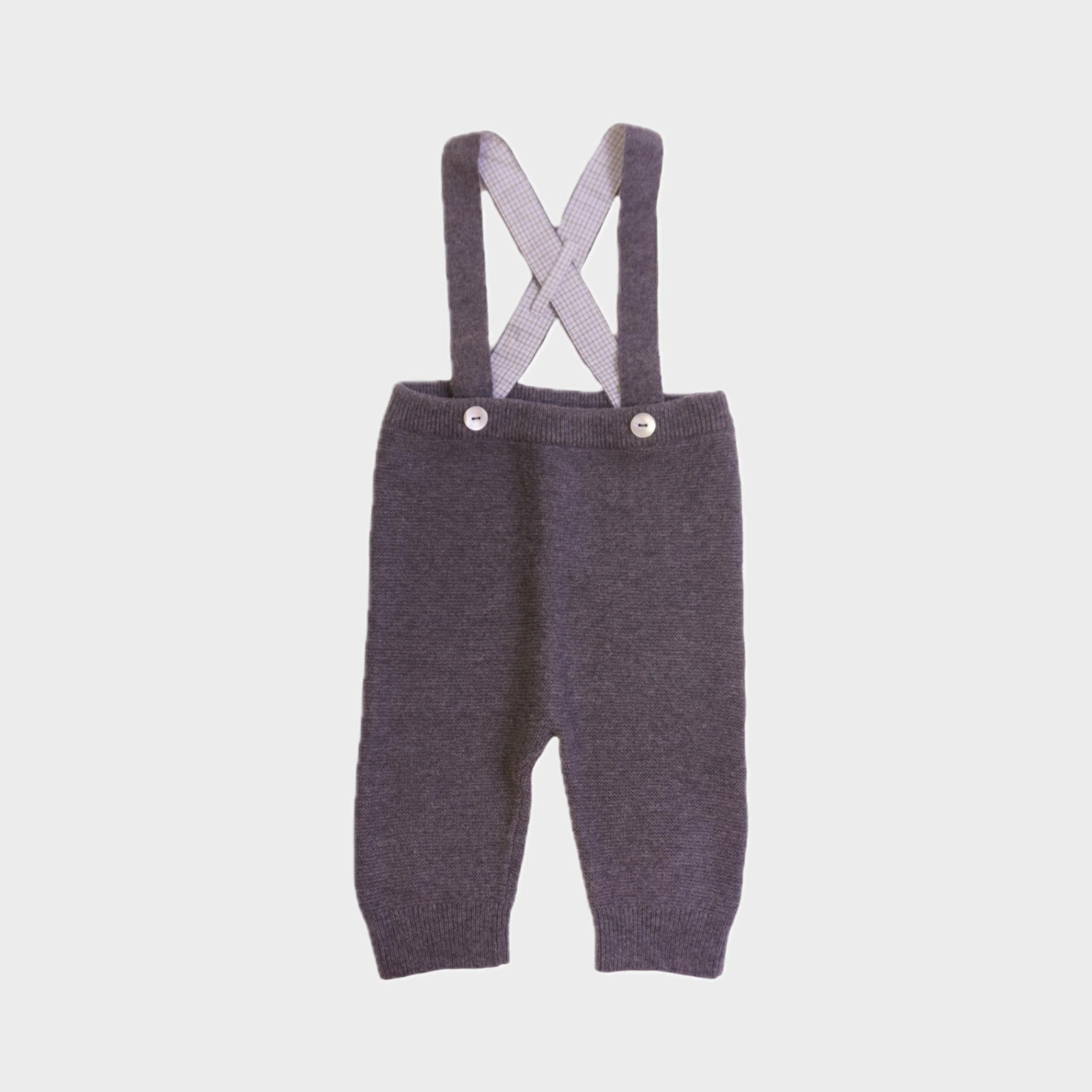 Pantalon à bretelles Gris - 12 mois