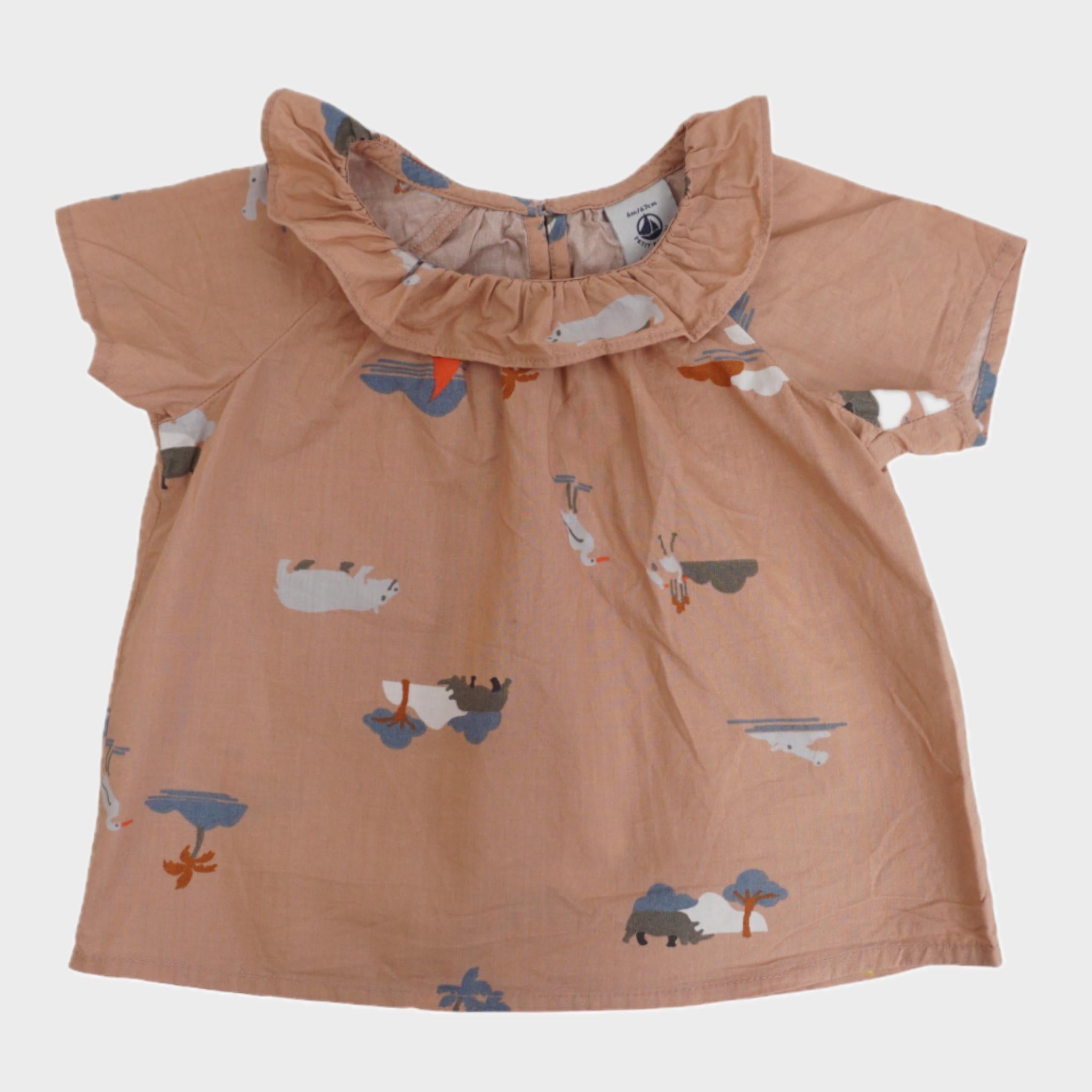 Blouse vieux Rose - 6 mois