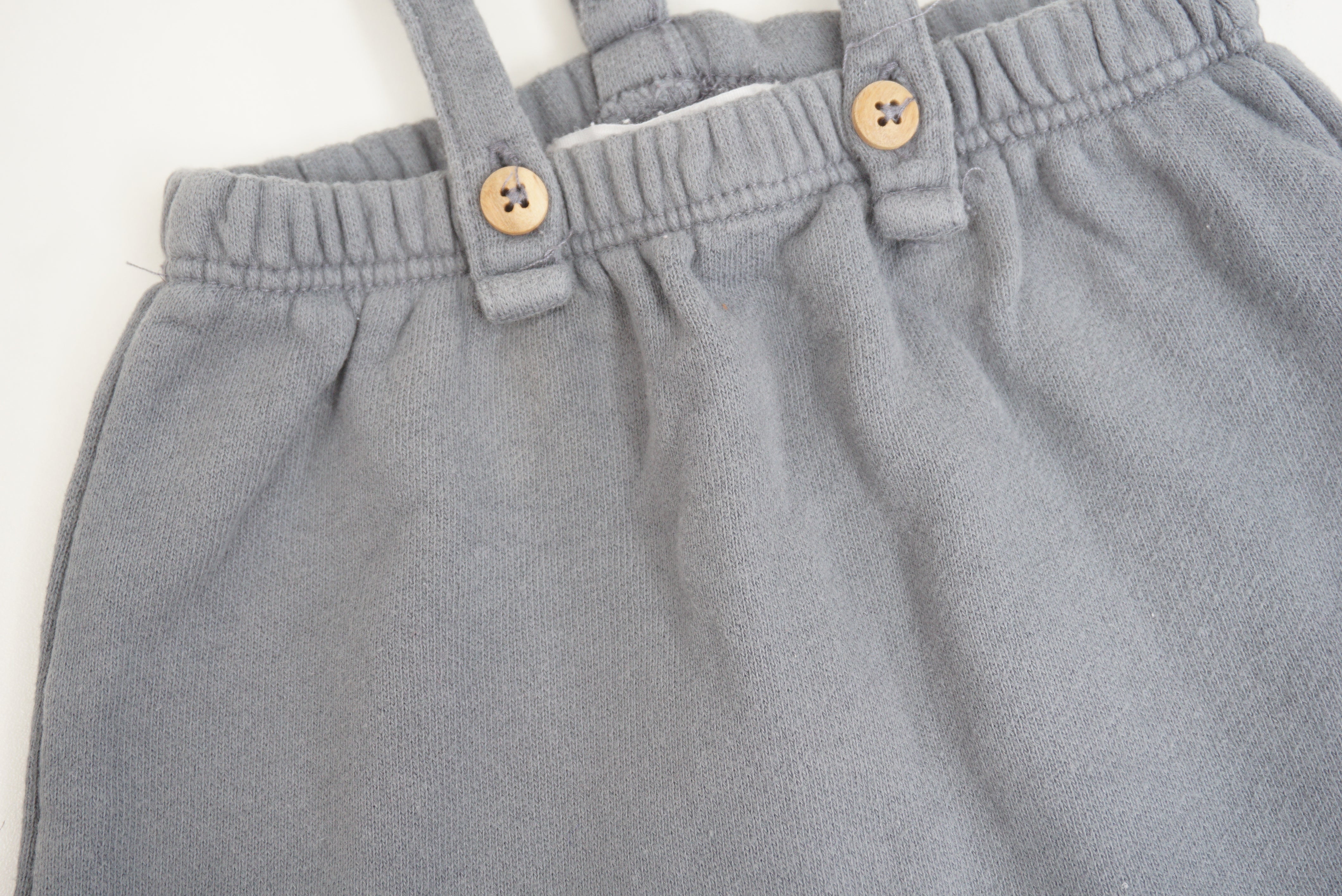 Pantalon à bretelles Bleu - 3/6 mois