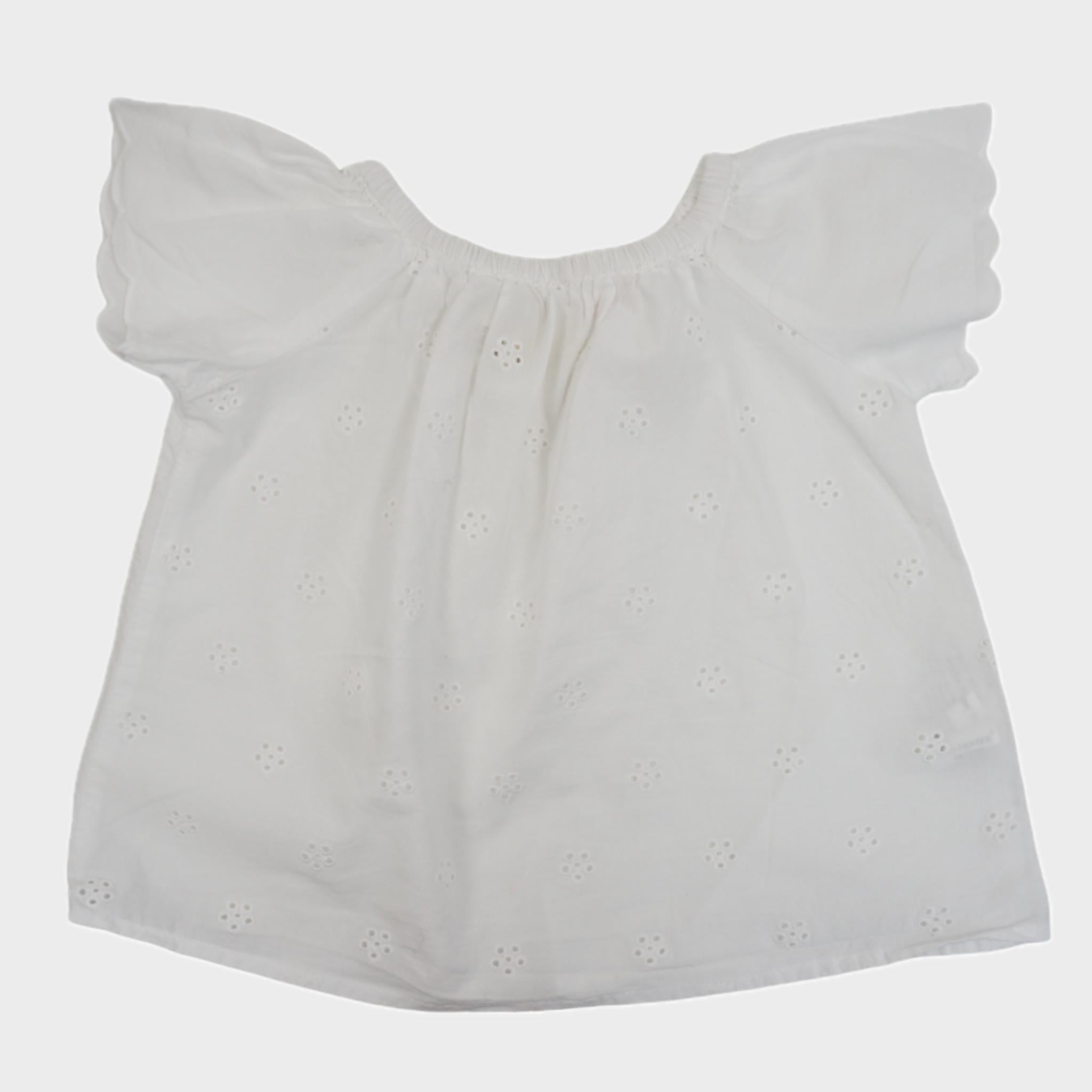 Blouse Blanc - 6/9 mois