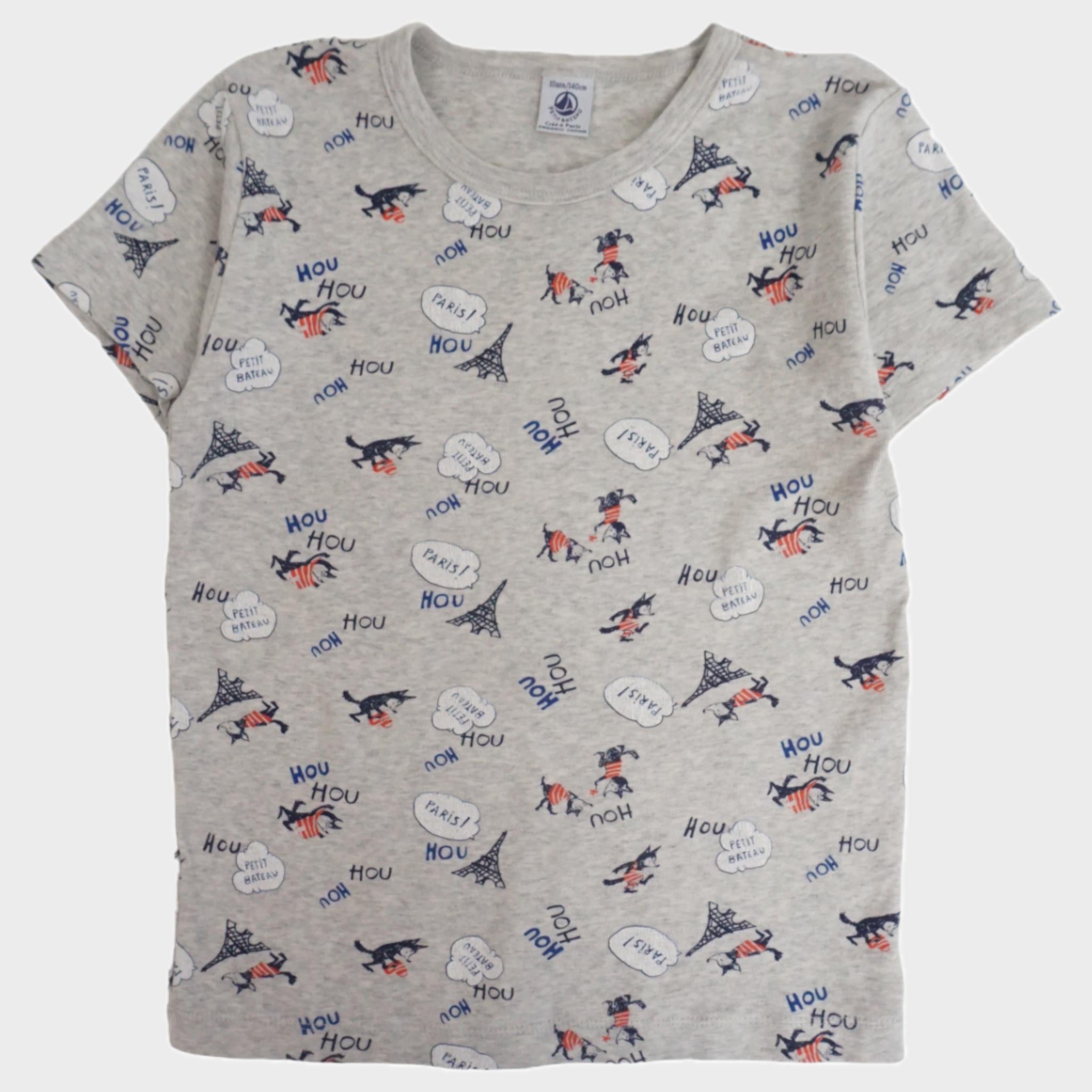 Haut de pyjama Gris - 10 ans