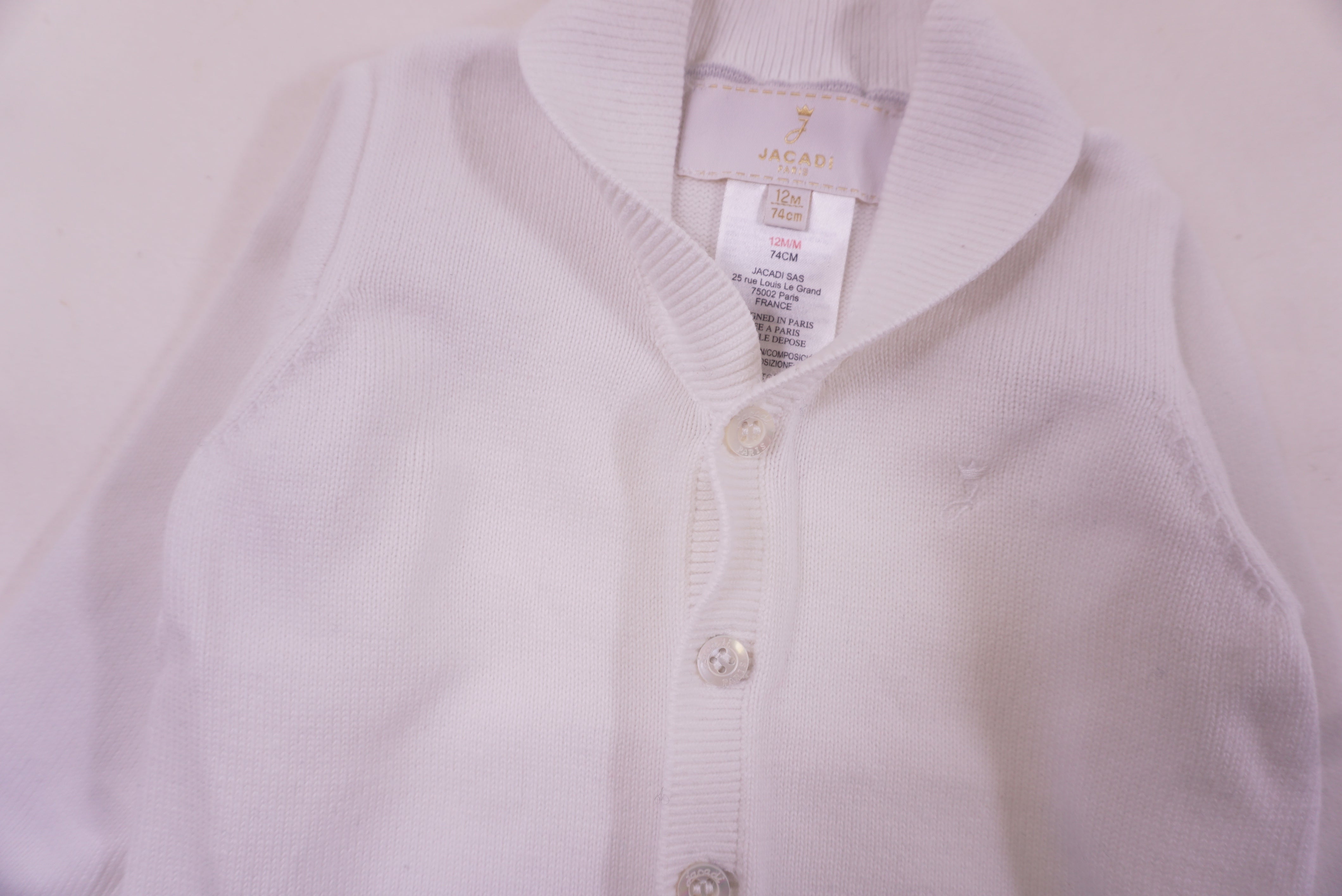 Gilet Blanc - 12 mois