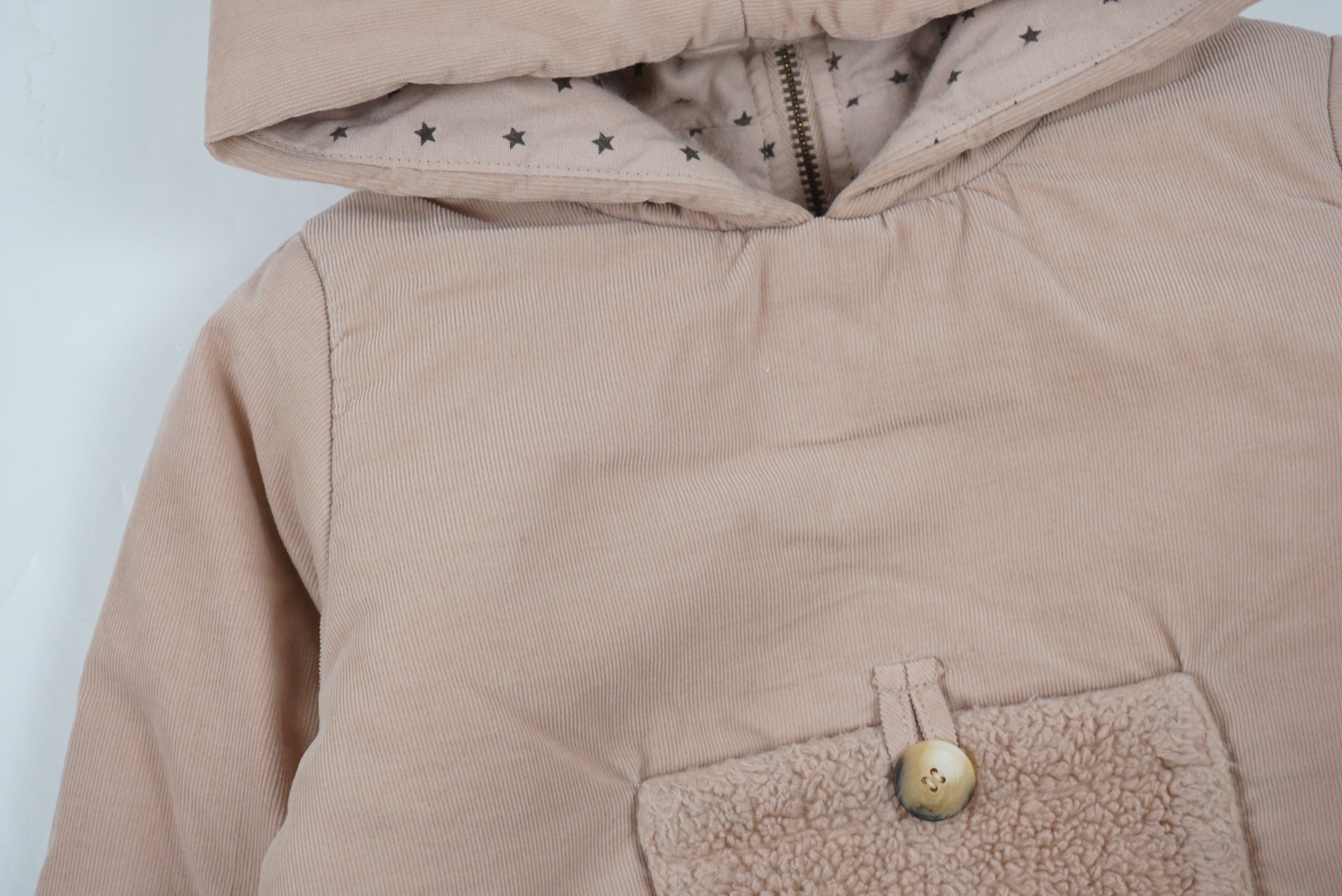 Burnou Vieux Rose - 6 mois