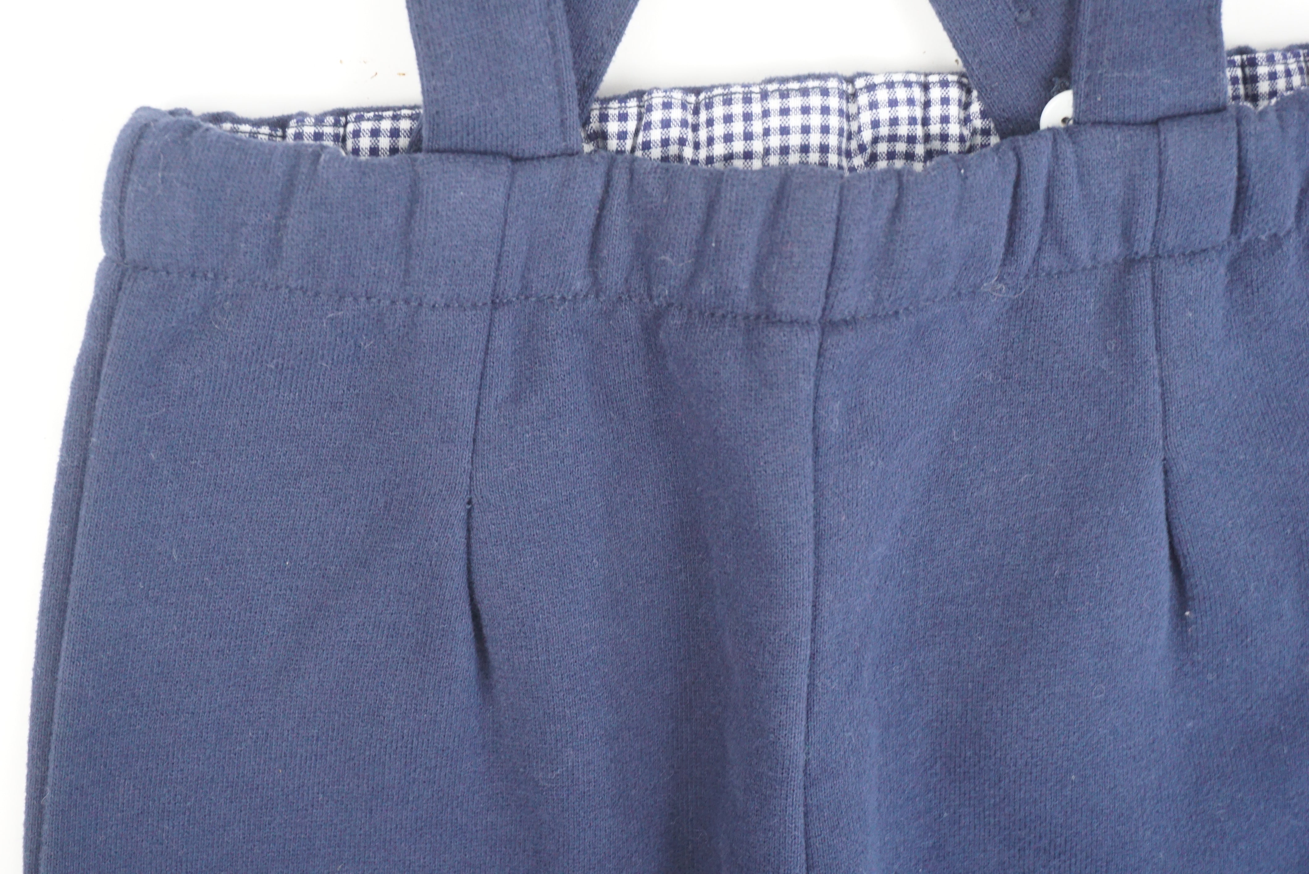 Pantalon à bretelles Bleu - 6 mois