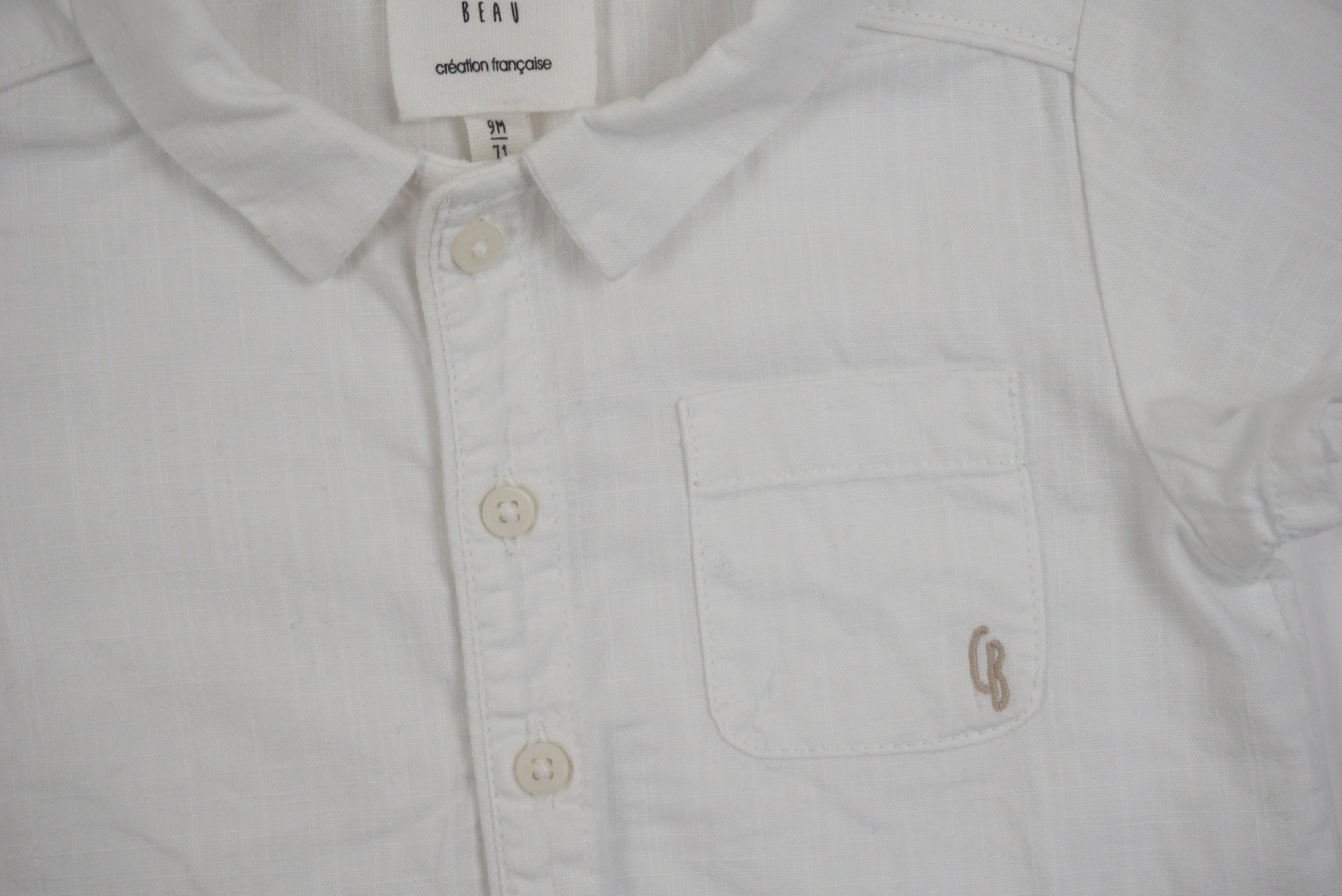 Chemise Blanc - 9 mois