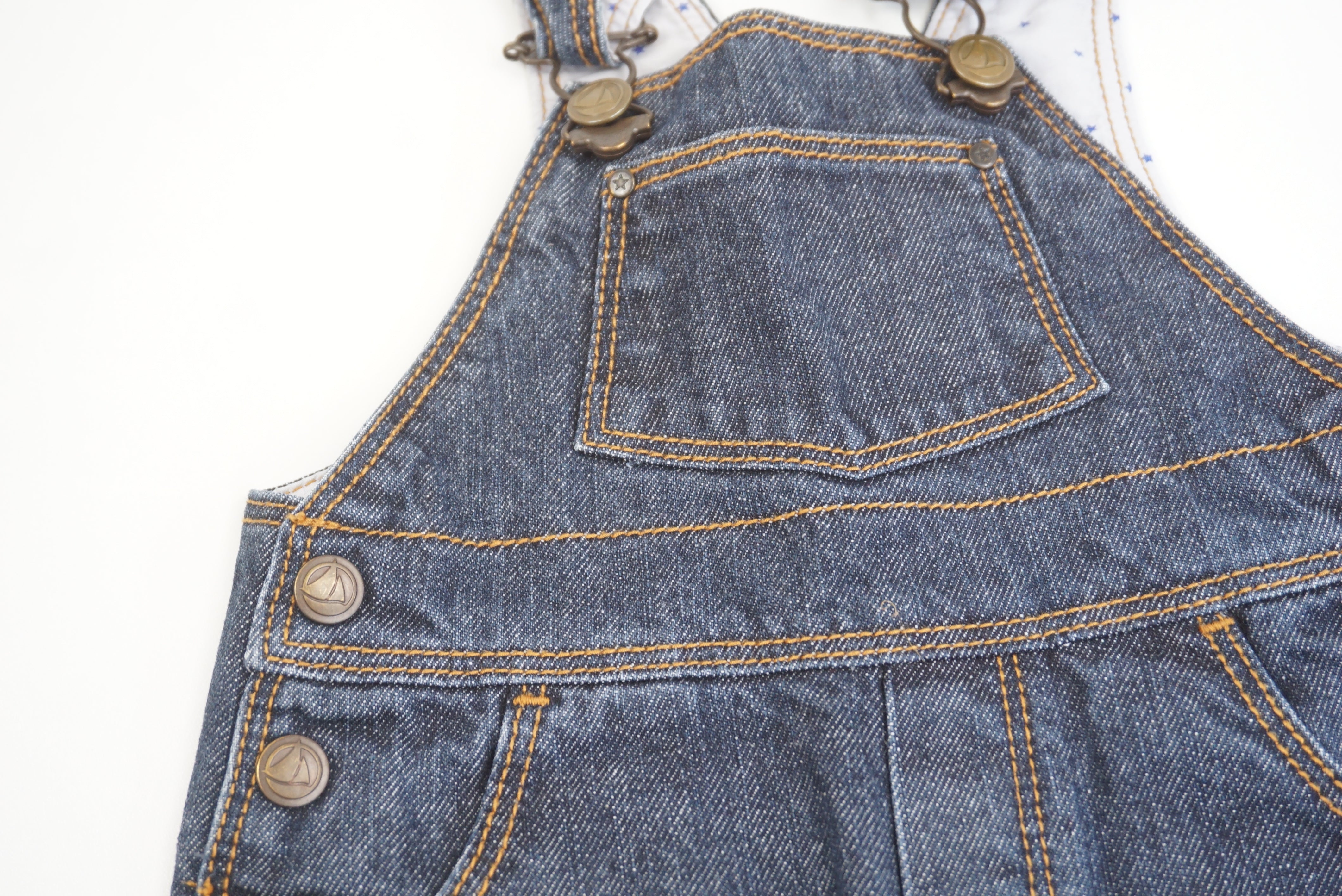 Salopette Bleu brut - 3 mois