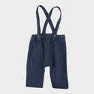 Pantalon à bretelles Bleu - 3 mois