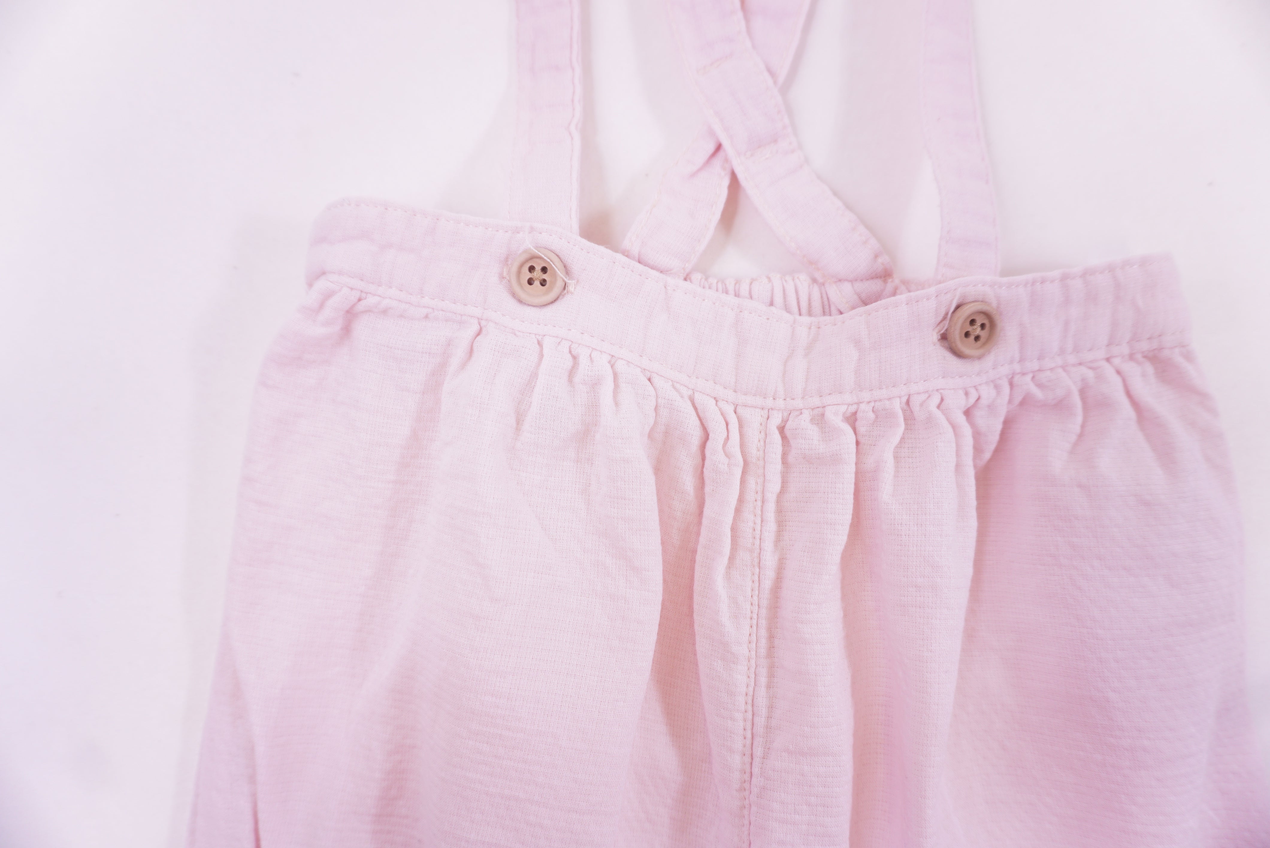 Bloomer à bretelles Rose - 12 mois