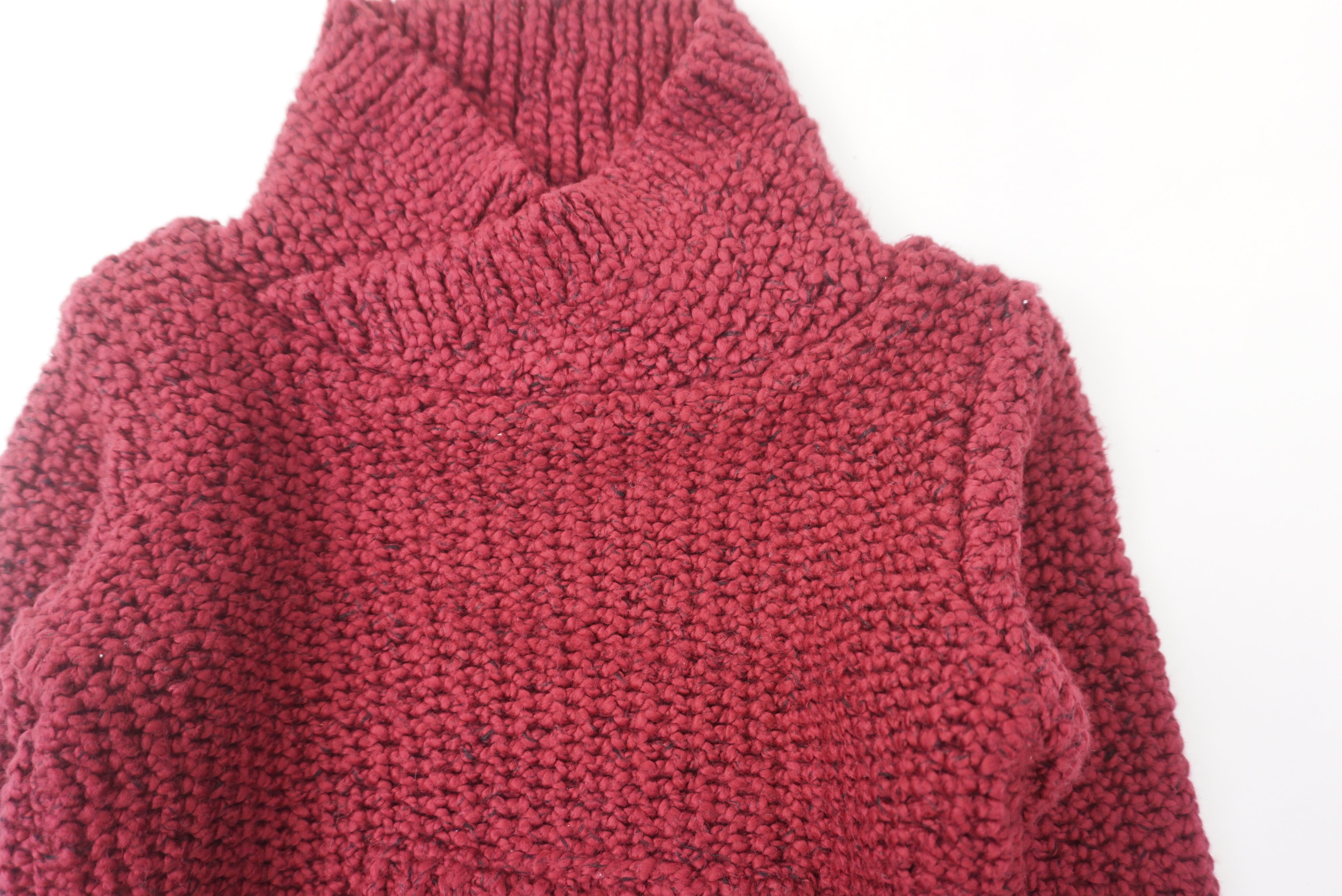Pull Bordeaux - 6/9 mois