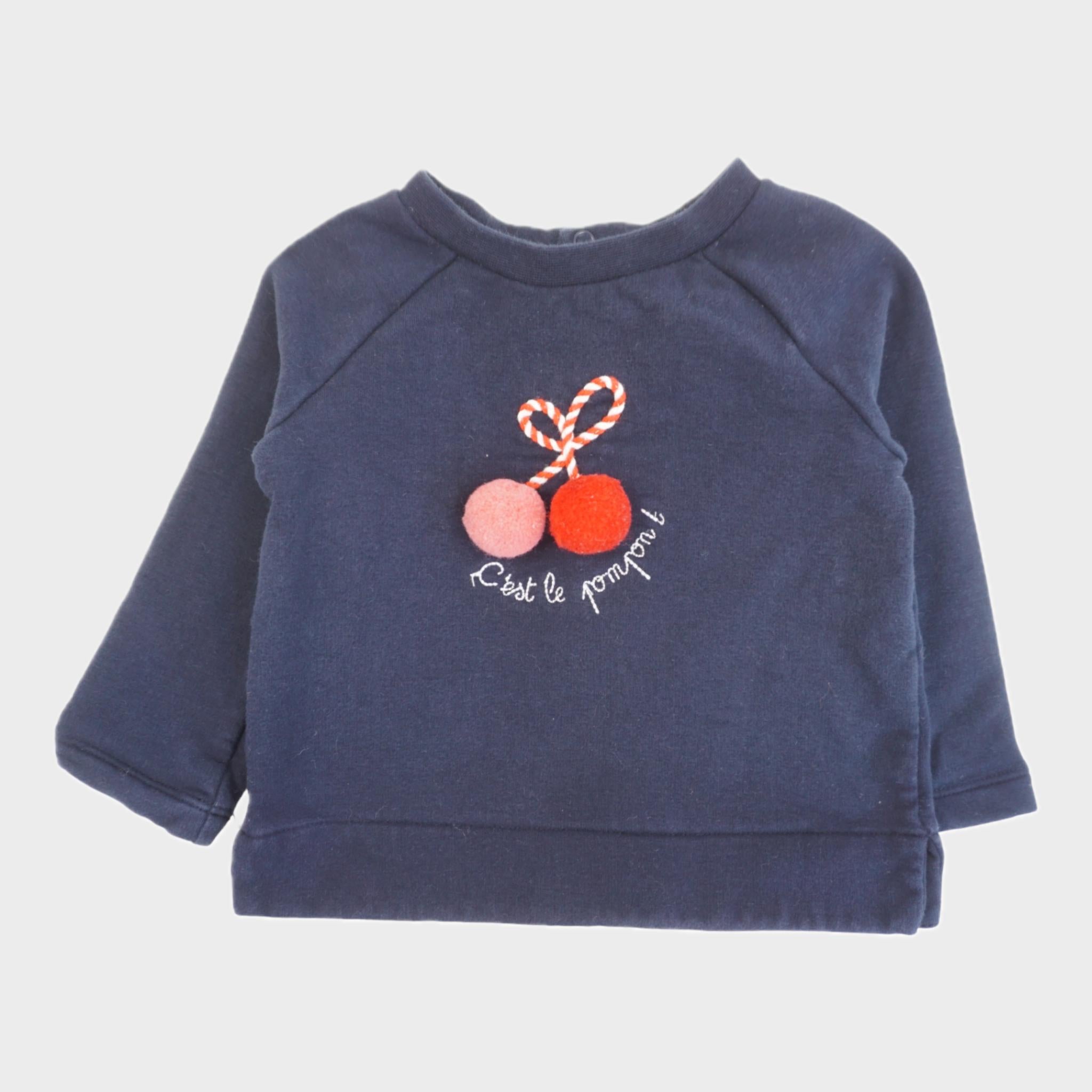 Sweat Bleu marine - 12 mois