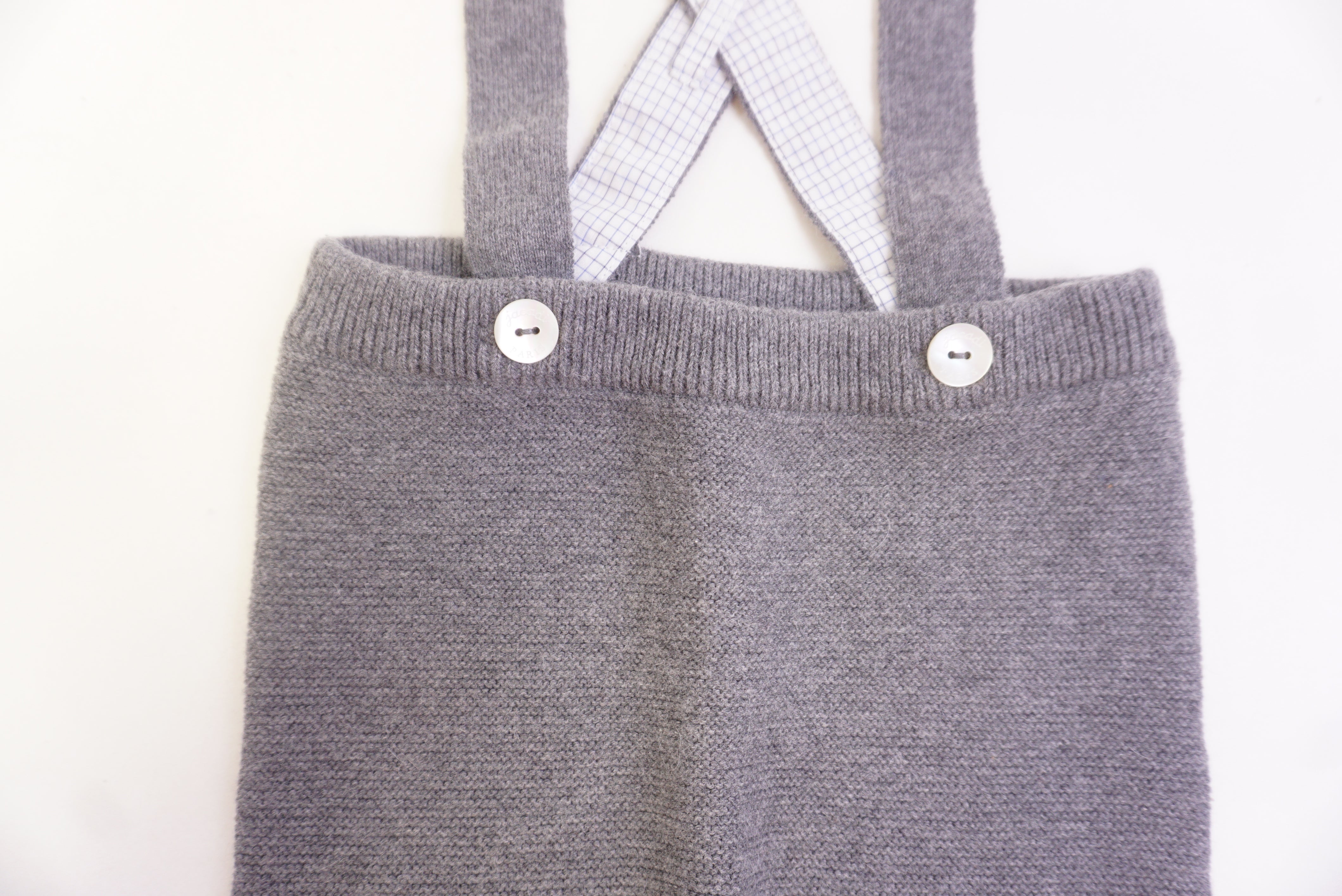 Pantalon à bretelles Gris - 12 mois