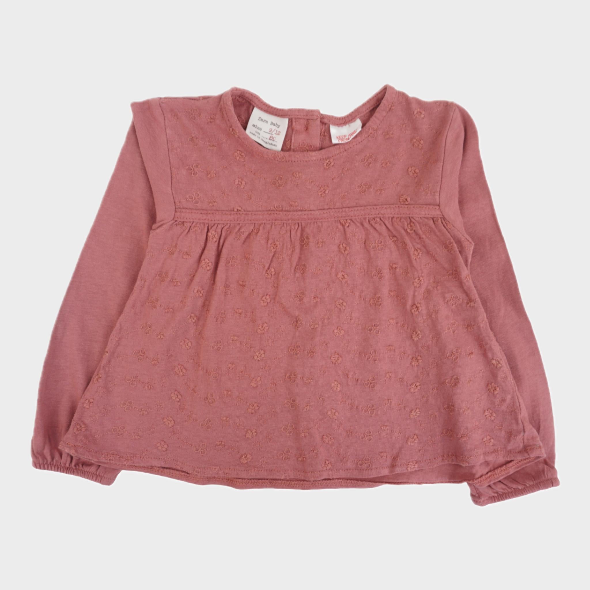 T-shirt Vieux rose - 9/12 mois