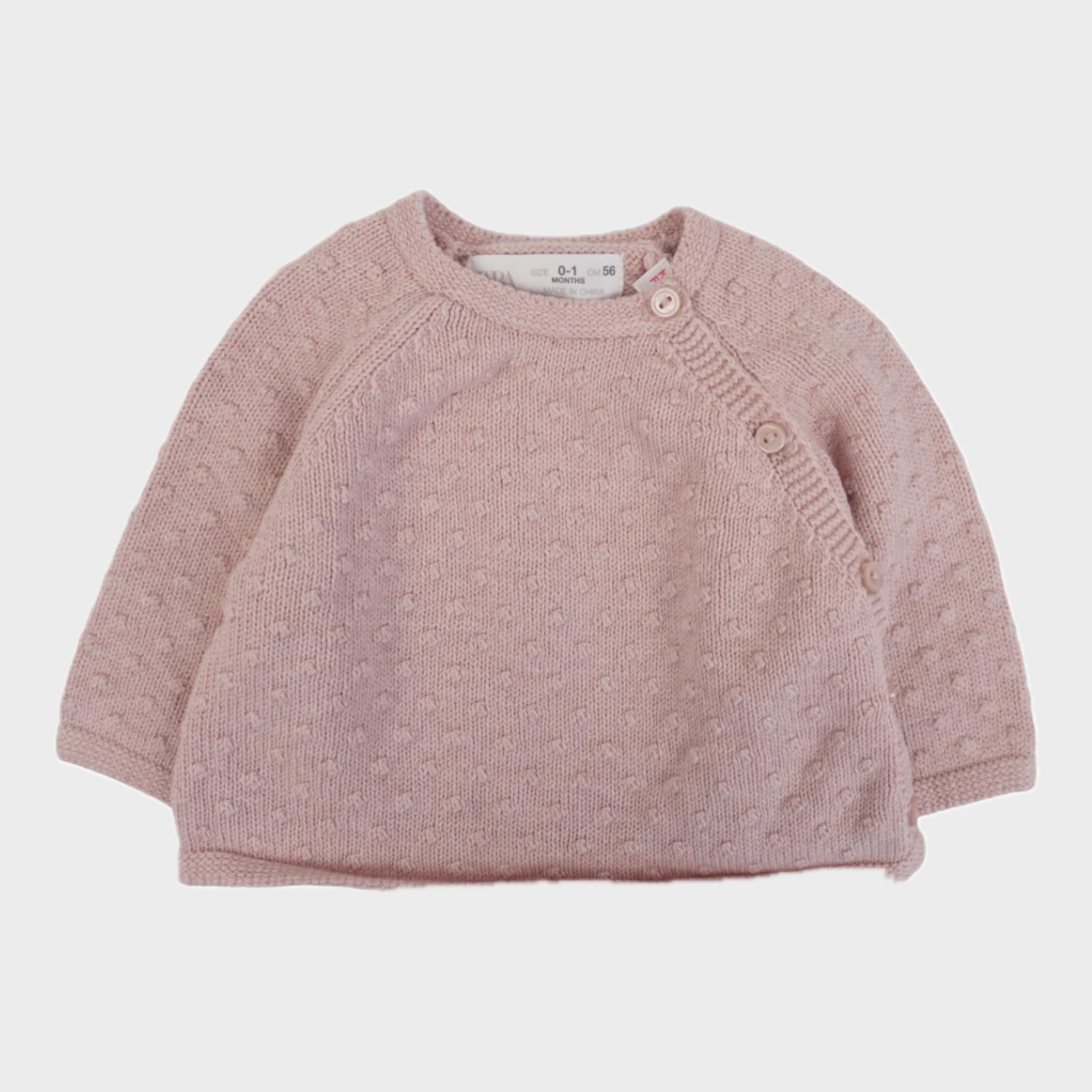 Pull Rose - 0/1 mois