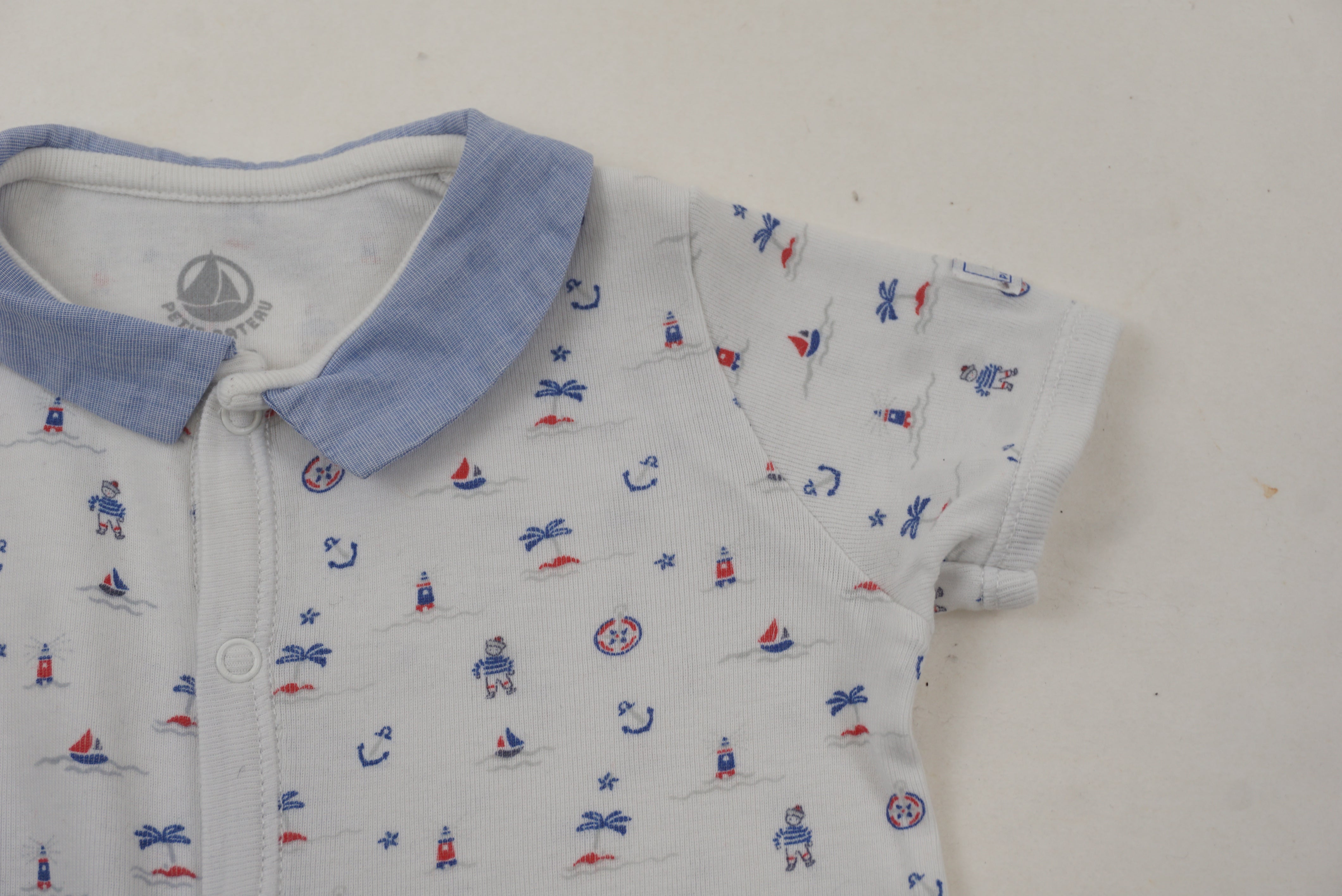 Combishort Blanc - 3 mois