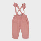 Pantalon à bretelles Rose - 3/6 mois