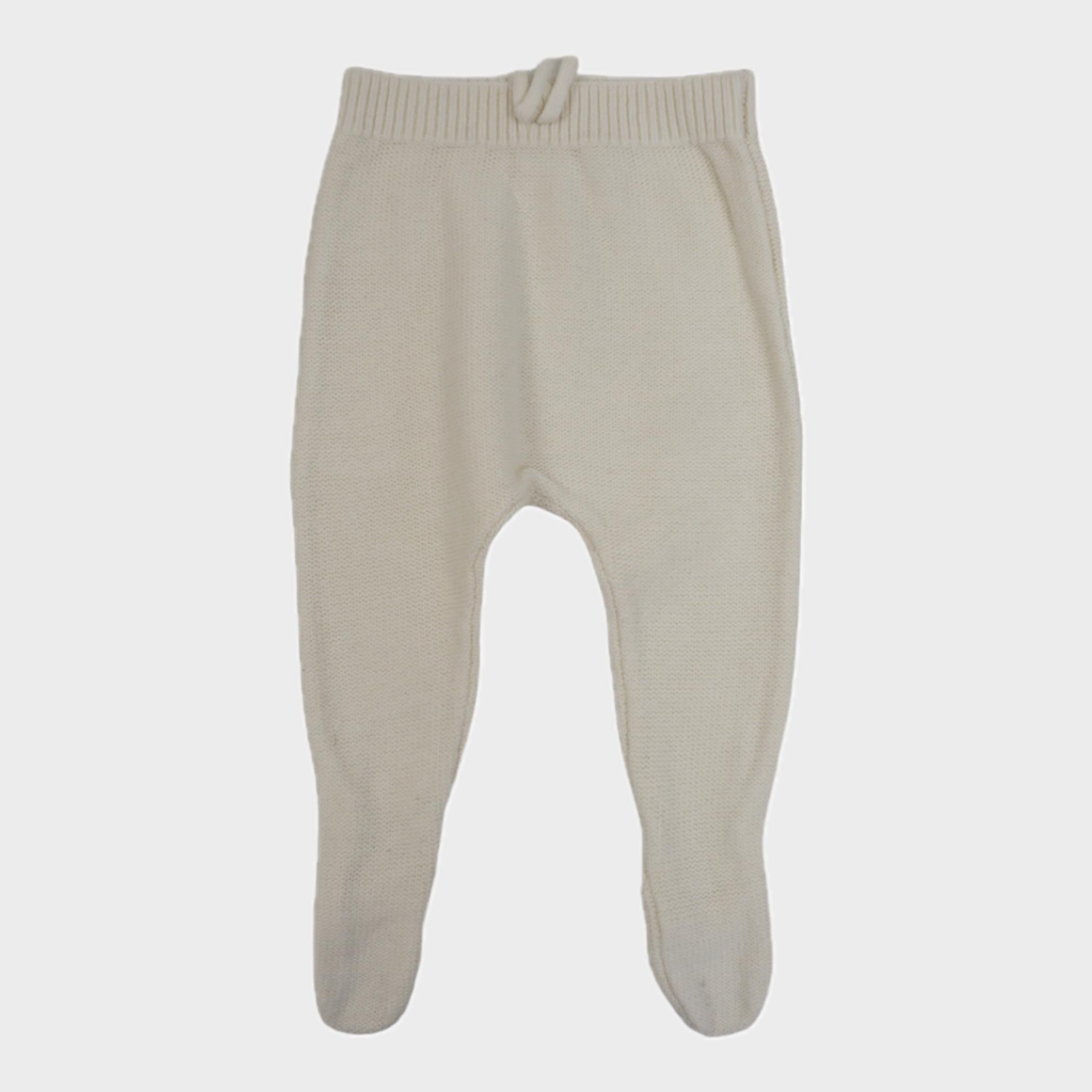 Legging à pieds Ecru - 1/3 mois