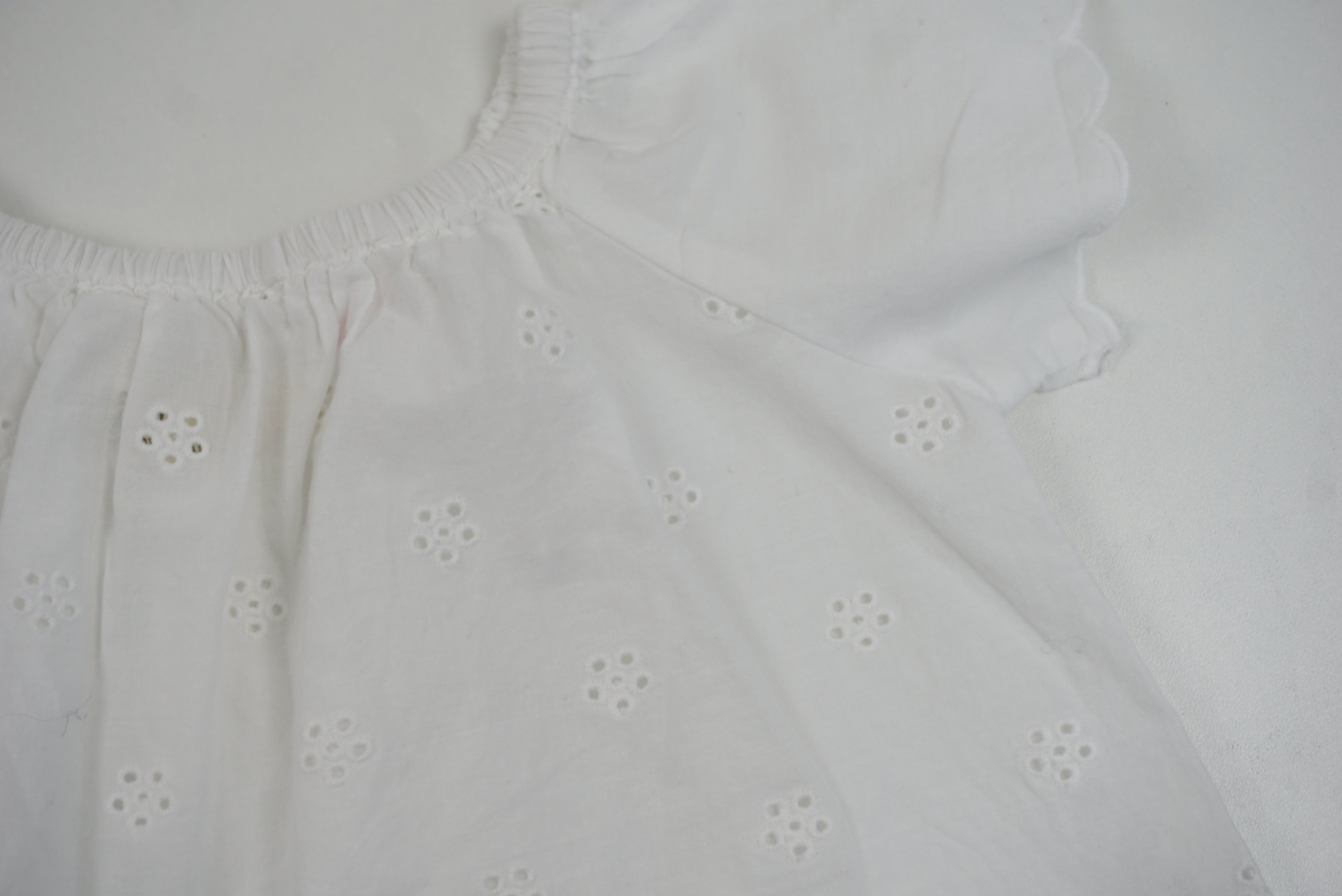 Blouse Blanc - 6/9 mois