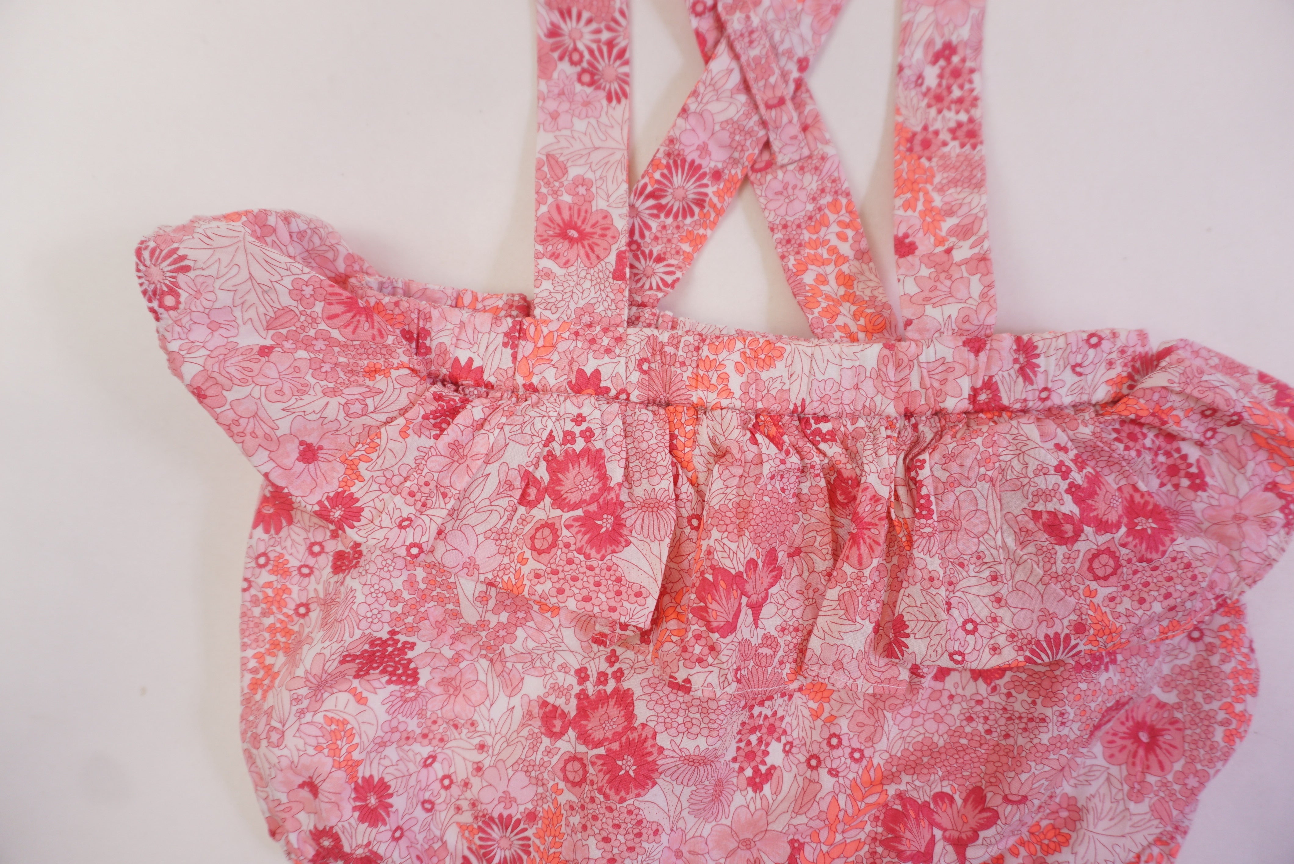 Bloomer à bretelles Rose - 12 mois