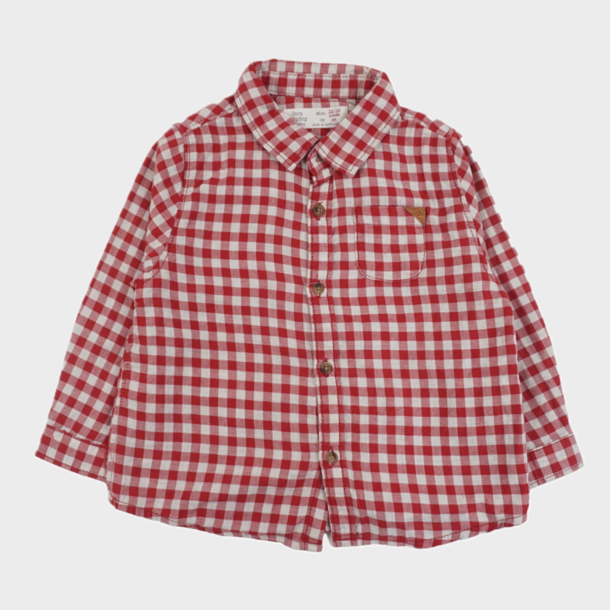 Chemise Rouge - 12/18 mois