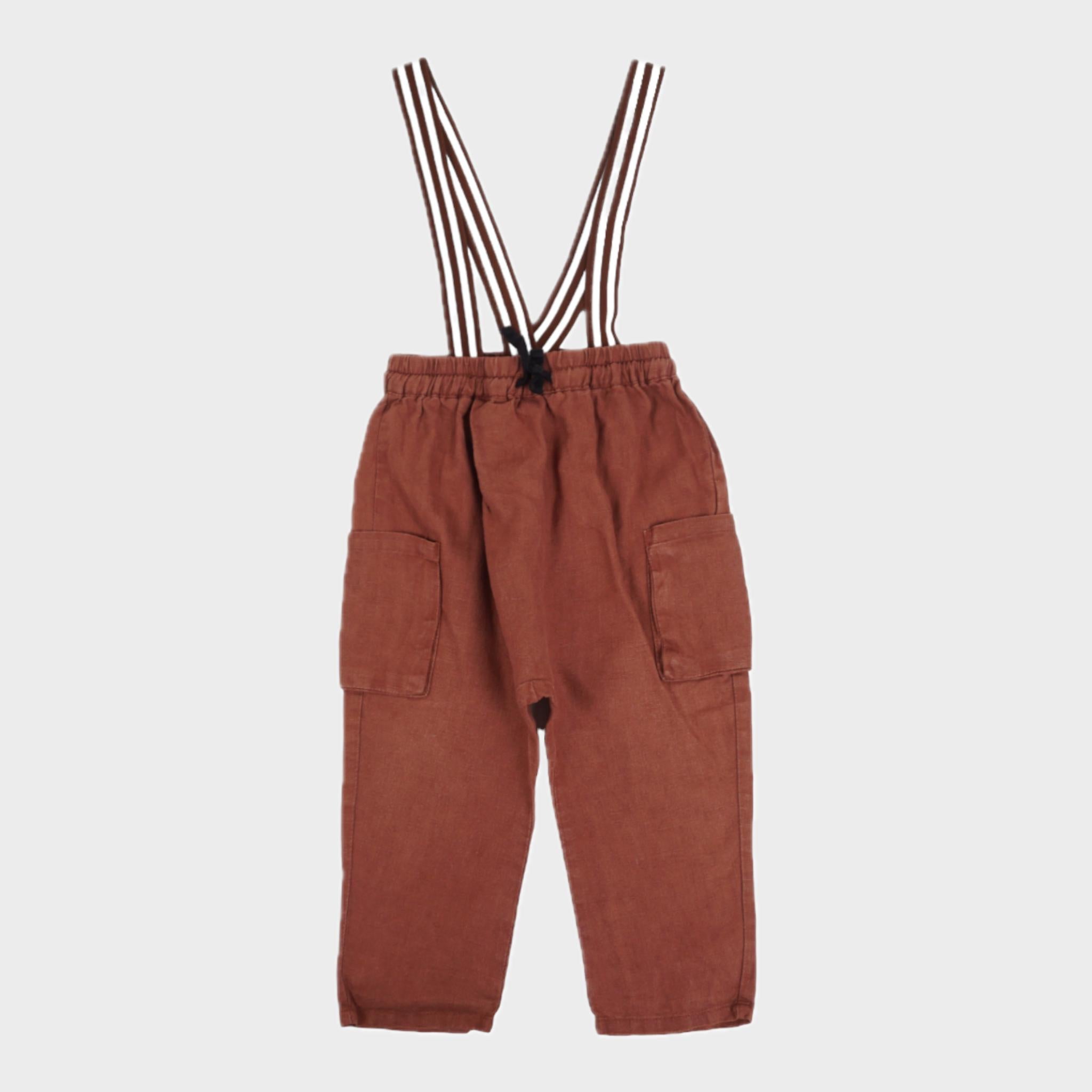 Pantalon à bretelles Marron - 12/18 mois