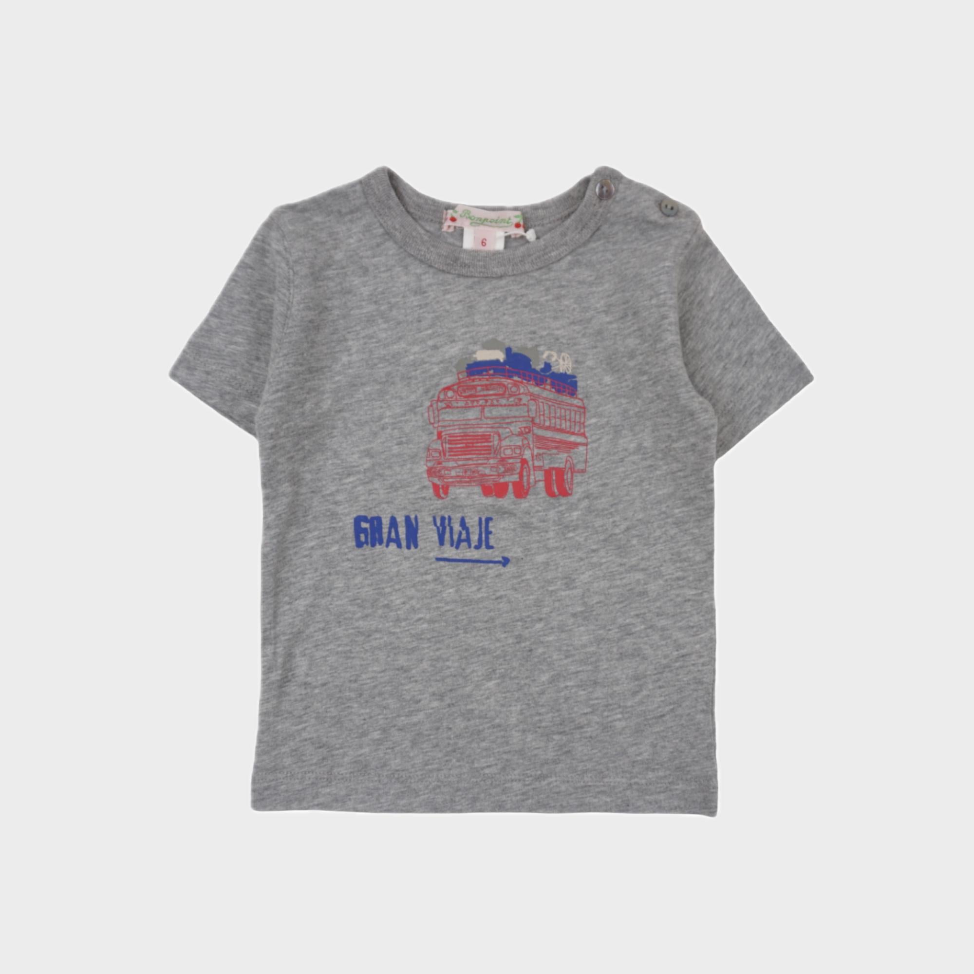 T-shirt Gris - 6 mois