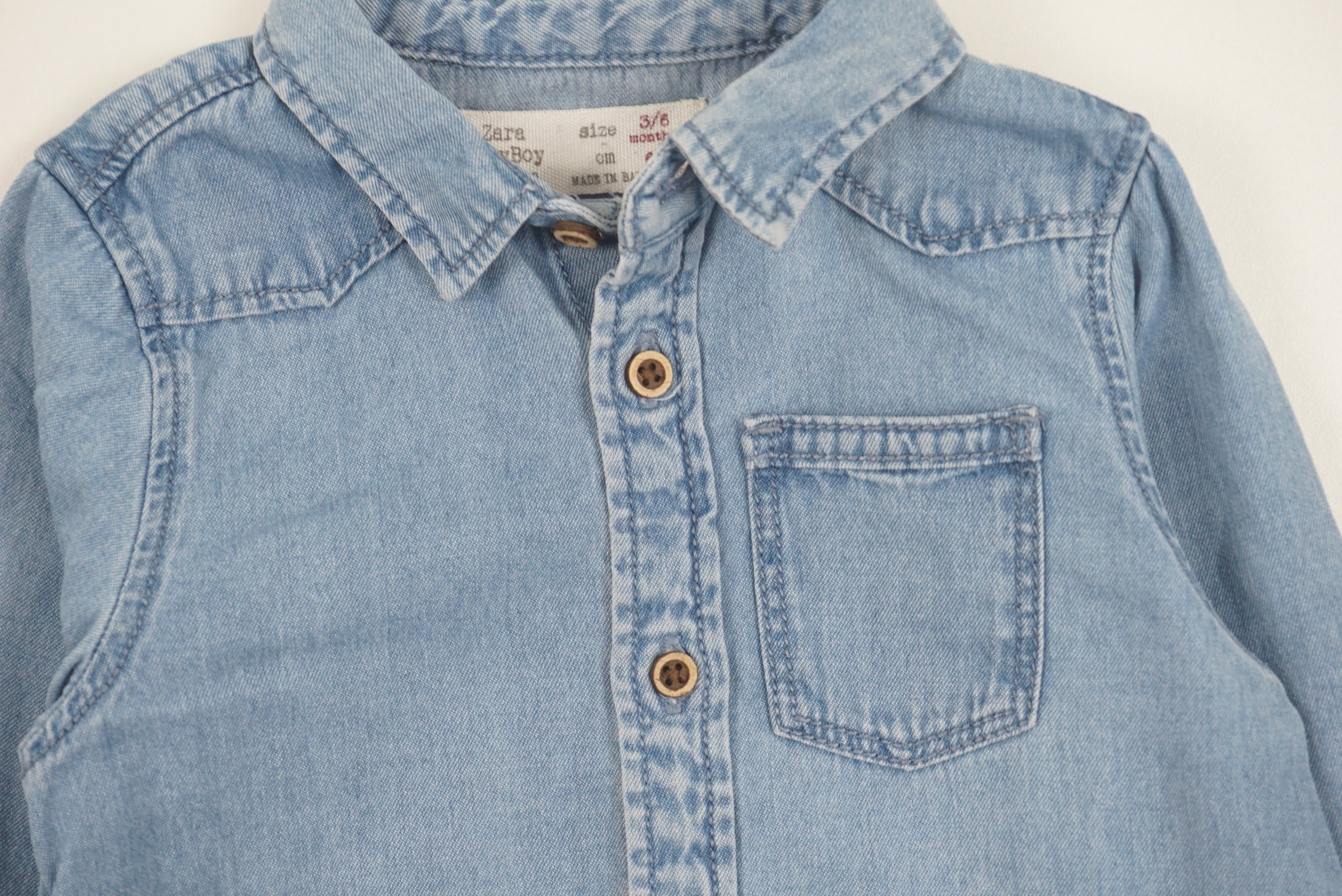 Chemise Bleu - 6 mois