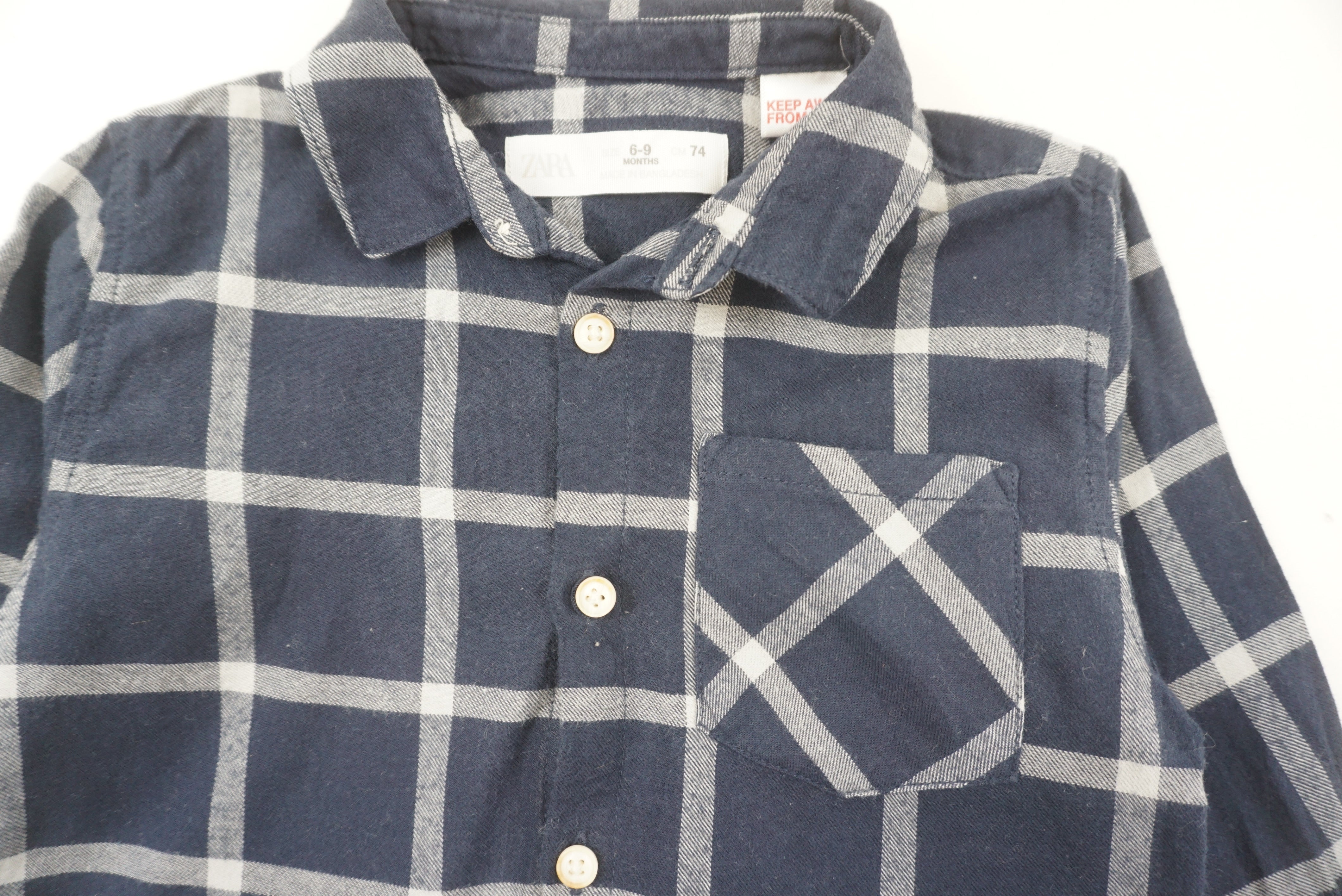 Chemise Bleu - 6/9 mois