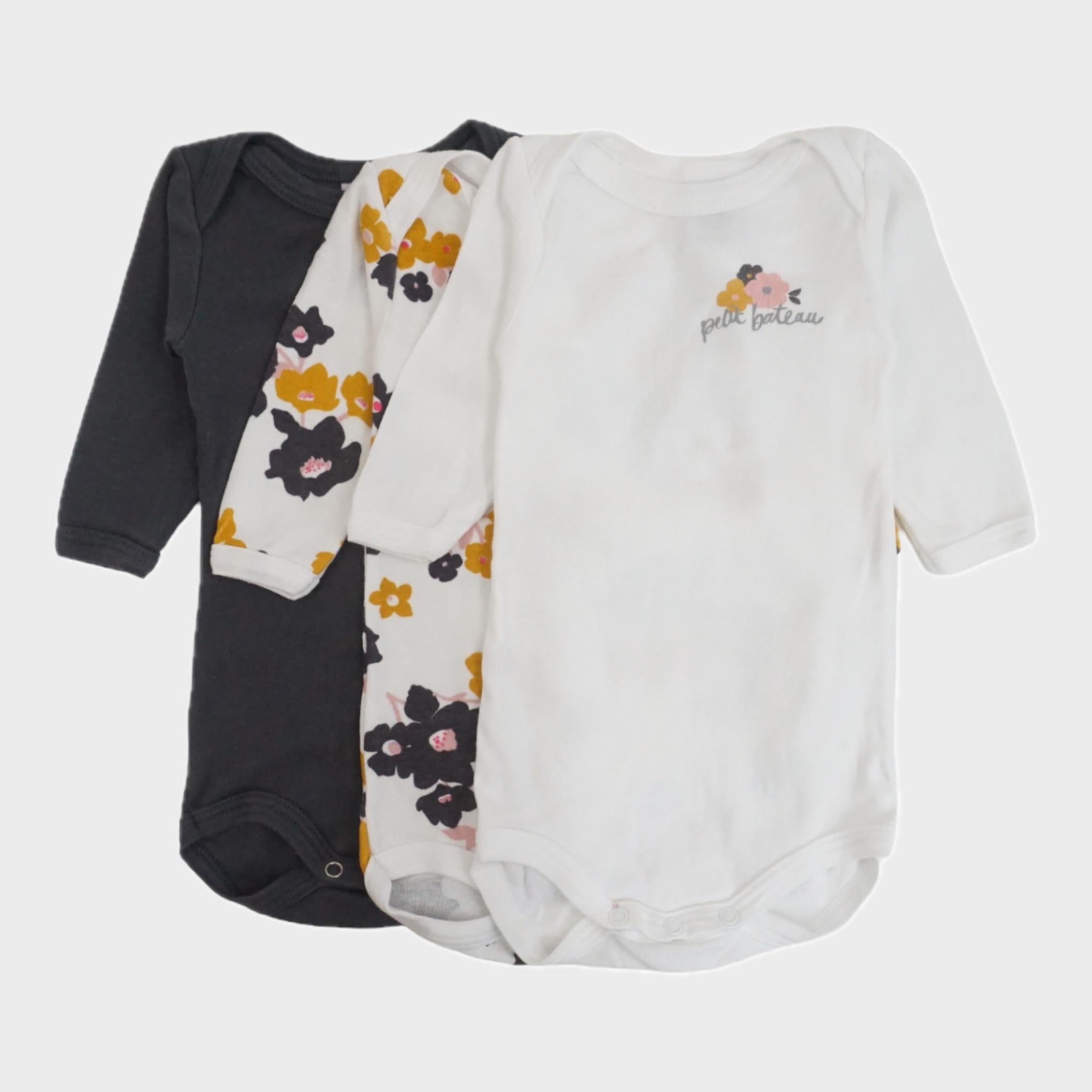 Lot de 3 bodies Multicolore - 3 mois
