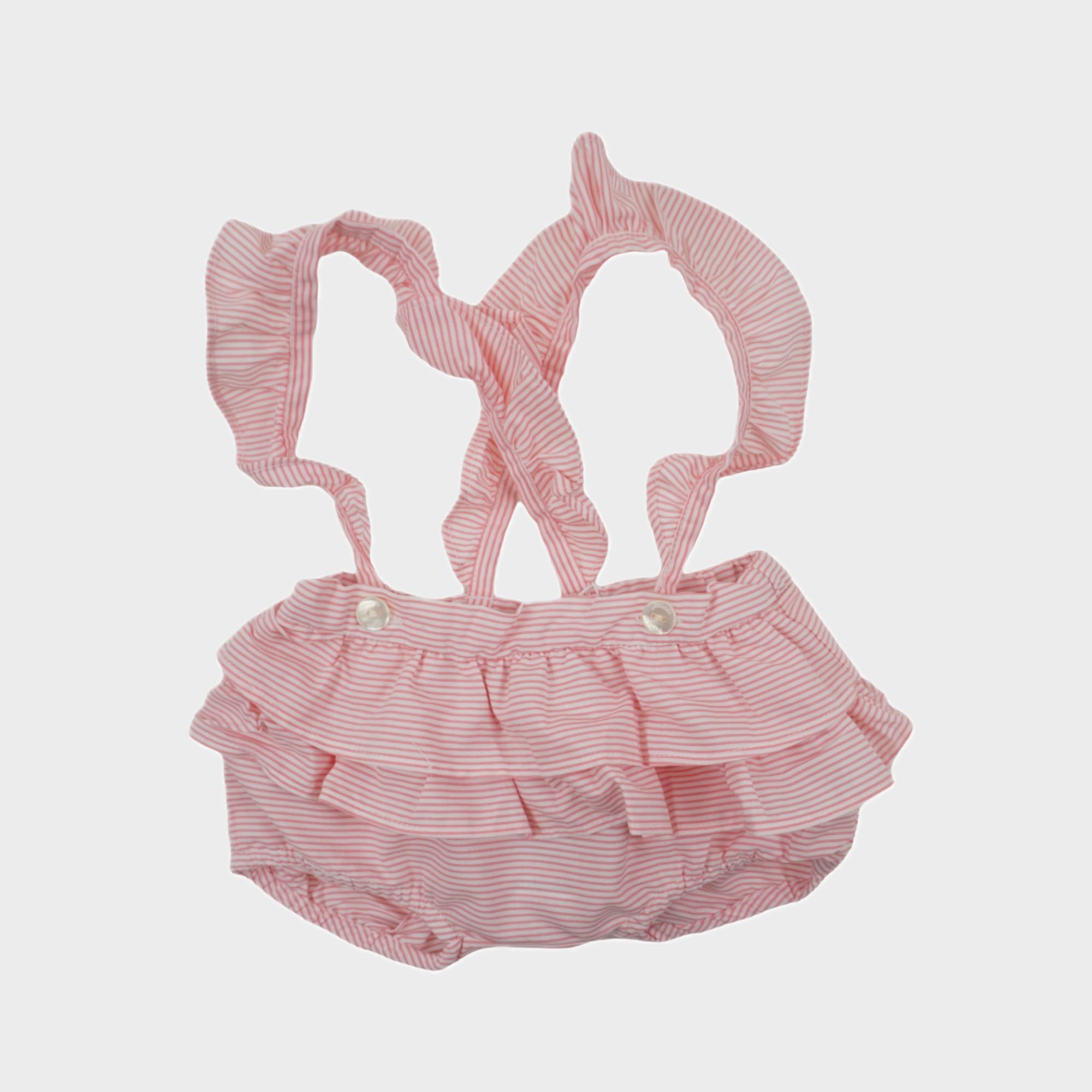 Bloomer à bretelles Rose - 1 mois